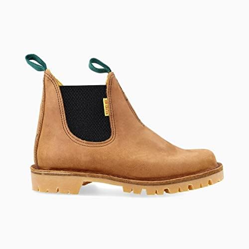 Jim Green Men's Stockman Slip-On Boots - Waterproof Full Grain Leather Work & Dress Boots for Outdoor, Casual & Office Wear