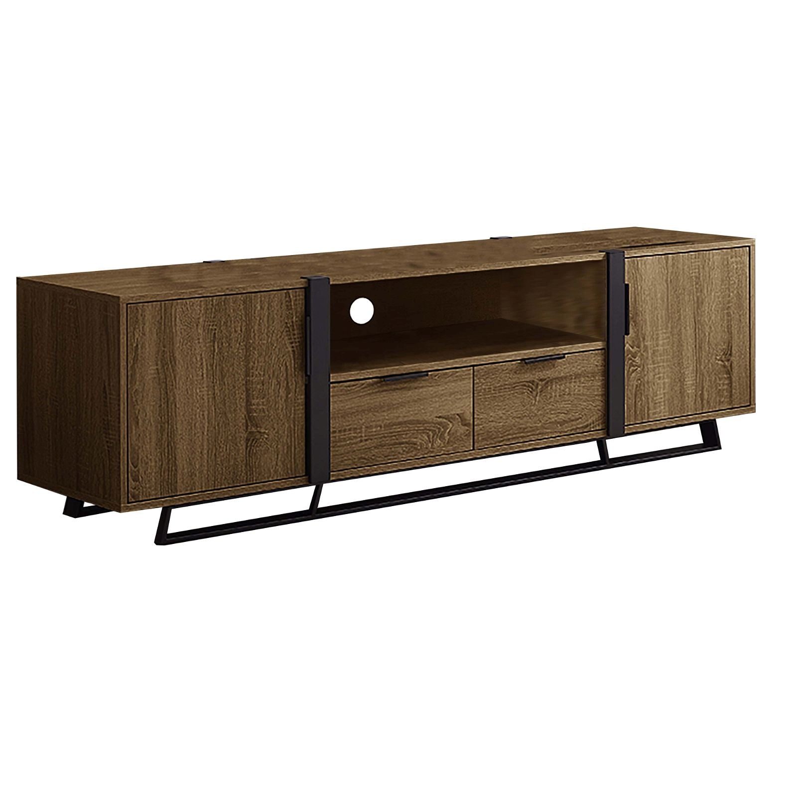 Criterion CAPRI Dark Oak Entertainment Unit - Modern TV Stand Cabinet for Living Room, Bedroom & Home Theater Setup