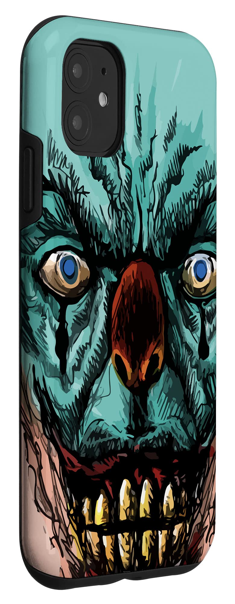 Scary Halloween iPhone 11 Case with Creepy Clown Face Design - Perfect for Horror Parties & Trick or Treating