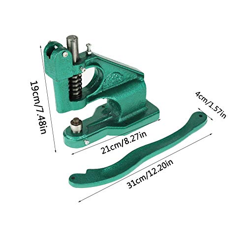**Heavy Duty Grommet Tool Kit with Arbor Press - Eyelet and Grommet Set for Fabric, Leather, Canvas - DIY, Upholstery, Clothing, Bags, Tarps - Includes Punch Tool & Rivet Press Machine**