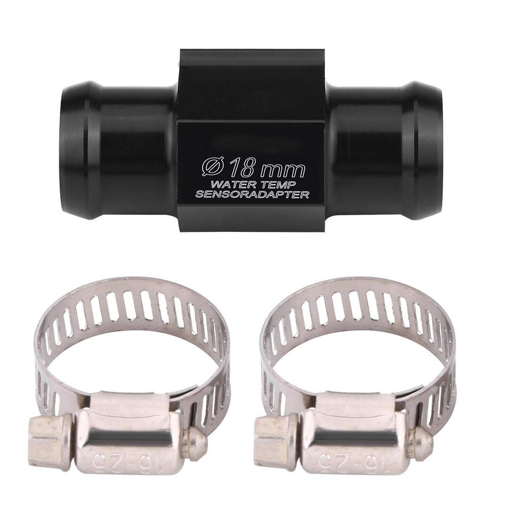 Qiilu 18mm Motorcycle Water Temperature Adapter - Compatible with Sensor Gauge & Hose Pipe - Perfect for Engine Cooling System Maintenance & Performance Upgrades