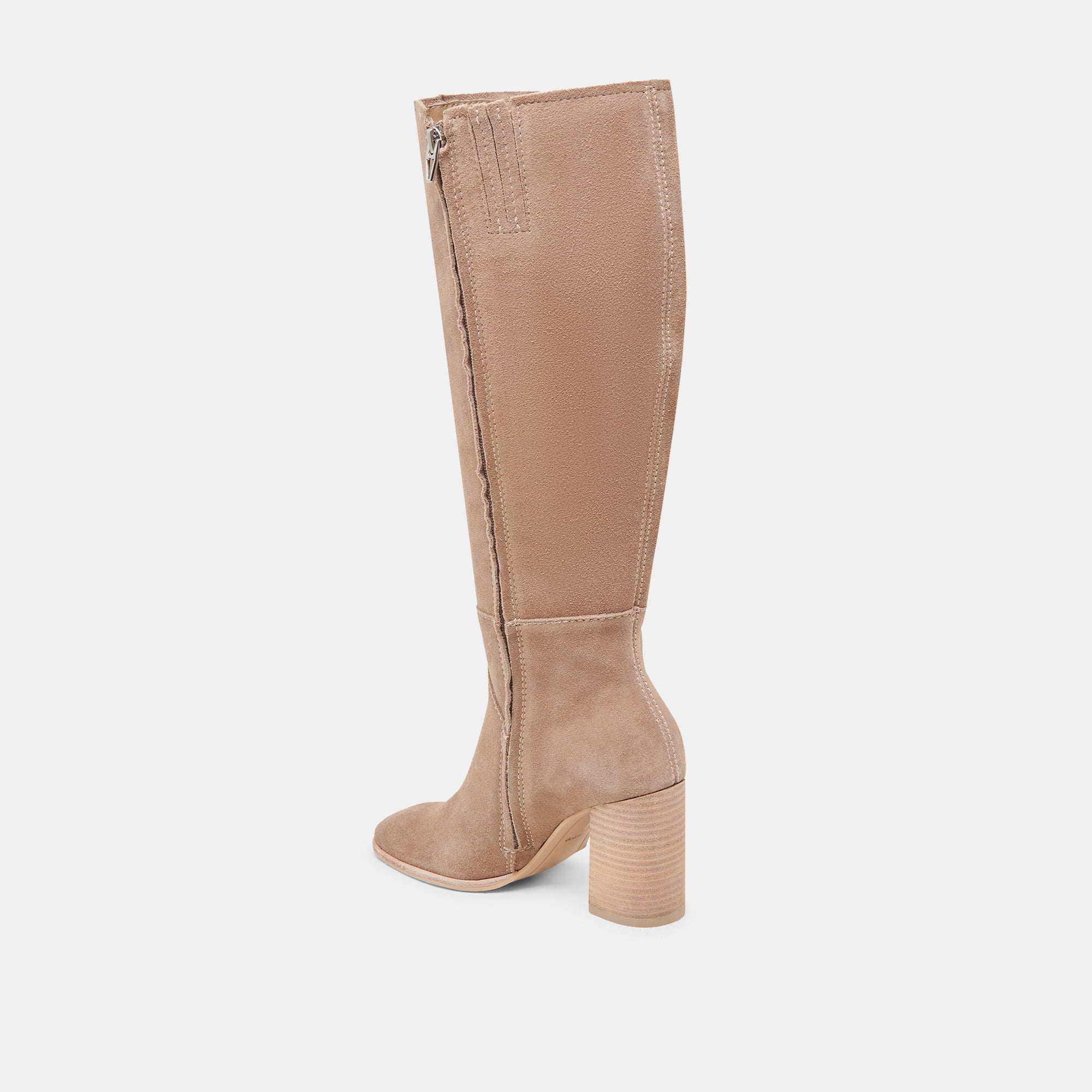 Fynn Wide Calf Boots in Truffle Suede - Comfortable & Stylish Boots for Women with Wide Calves | Perfect for Fall, Winter & Casual Outfits