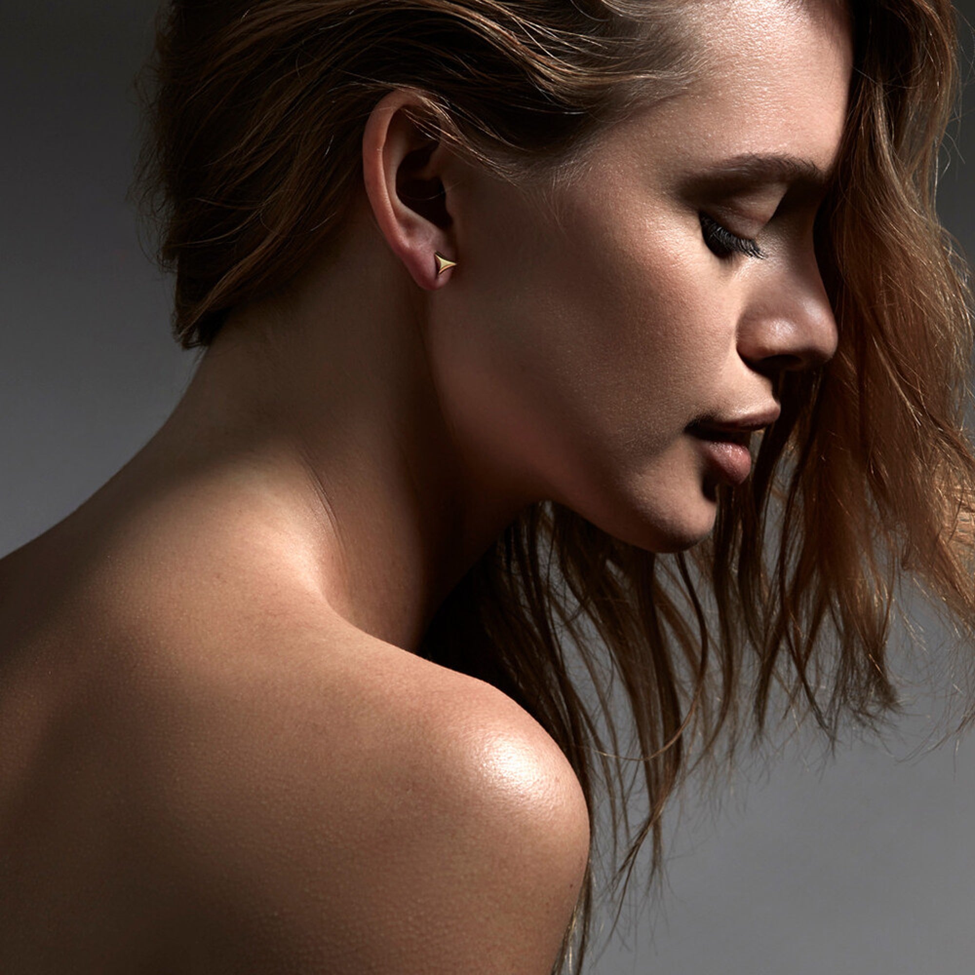 Yellow Gold Vermeil Rose Thorn Stud Earrings - Elegant Floral Jewelry for Women | Perfect for Valentine's Day, Anniversary Gifts & Everyday Wear