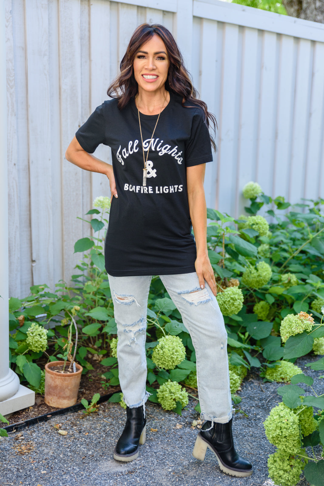 Cozy Fall Nights Graphic T-Shirt for Men & Women | Soft Cotton Vintage Print Tee | Perfect for Autumn Outfits, Halloween Parties & Casual Wear