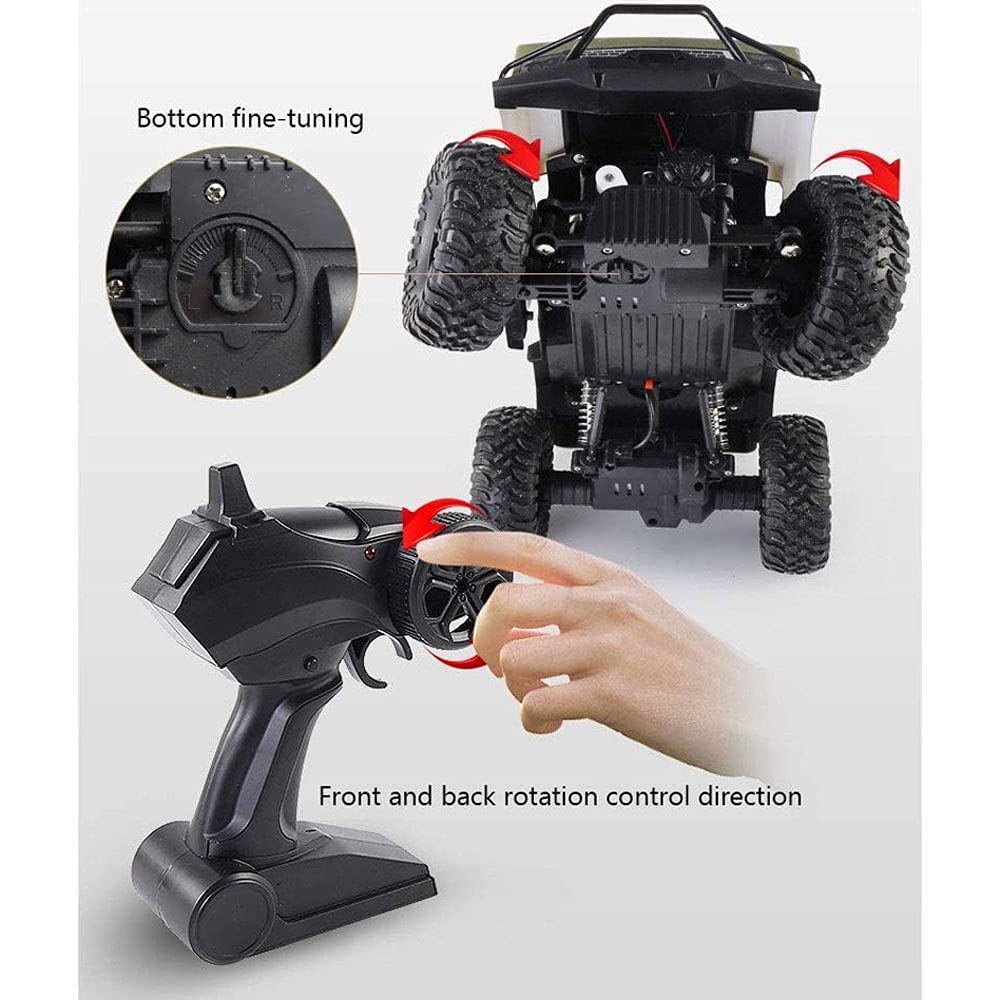 2.4Ghz Wireless Remote Control Monster Truck - All Terrain 4WD Off-Road RC Rock Crawler Toy for Boys Ages 8+ | Durable RC Car for Outdoor Play, Backyard Racing & Birthday Gifts for Kids