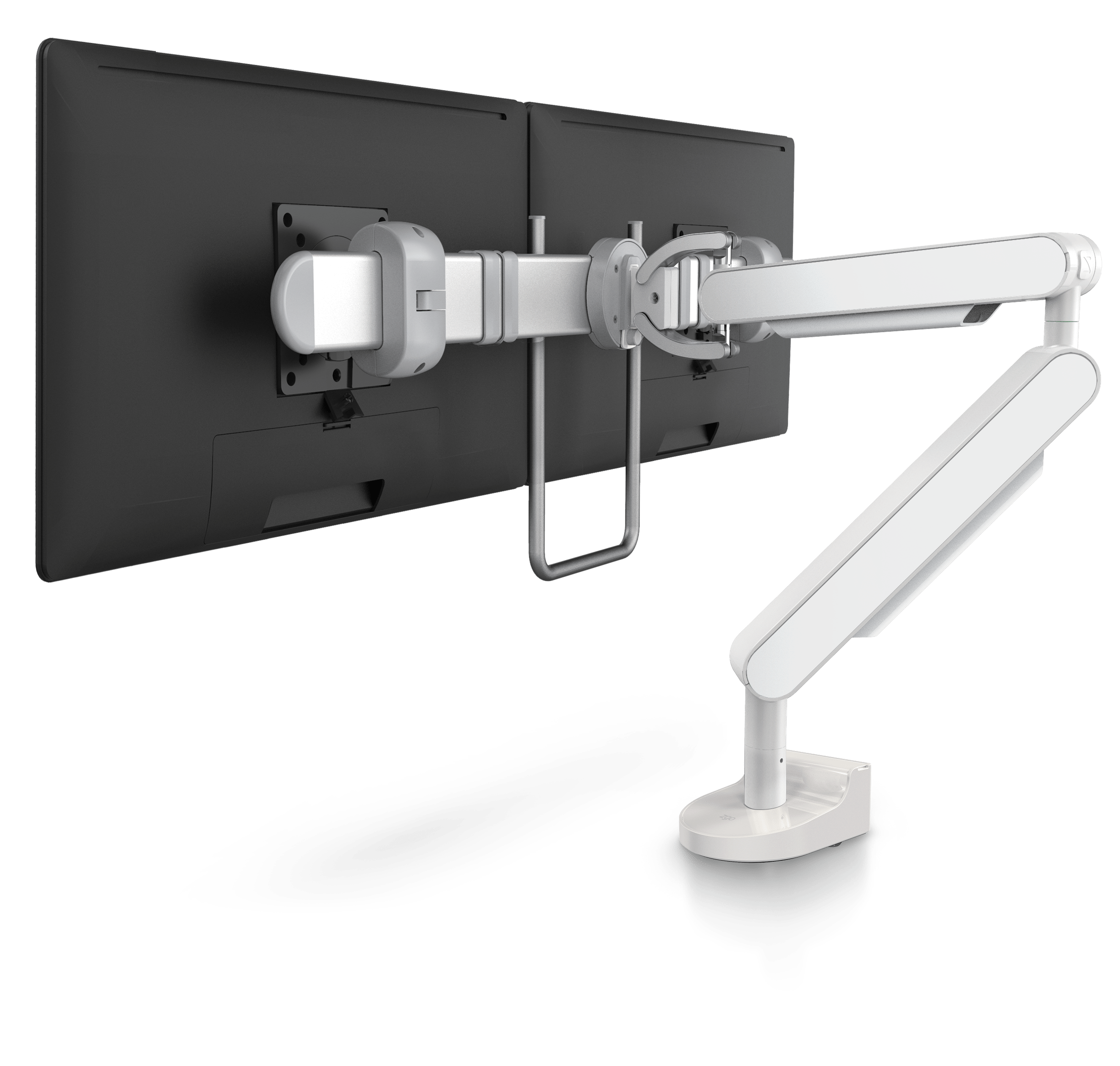 ZGX Adjustable Monitor Arm with Heavy Duty Crossbar - Ergonomic Desk Mount for Dual Monitors, Computer Screens & TVs - Perfect for Home Office, Gaming Setup & Workspace Organization