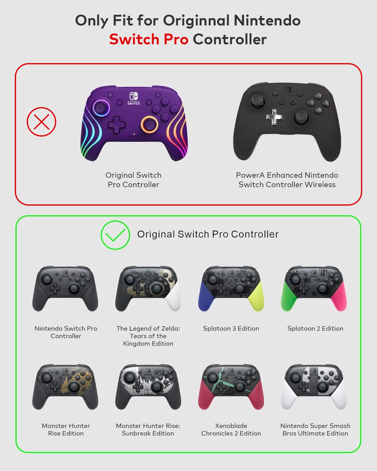 Premium Protective Case for Nintendo Switch Pro Controller - Durable Travel Carrying Storage Bag with Remote Holder - Ideal for Gaming Accessories, Travel & Home Storage