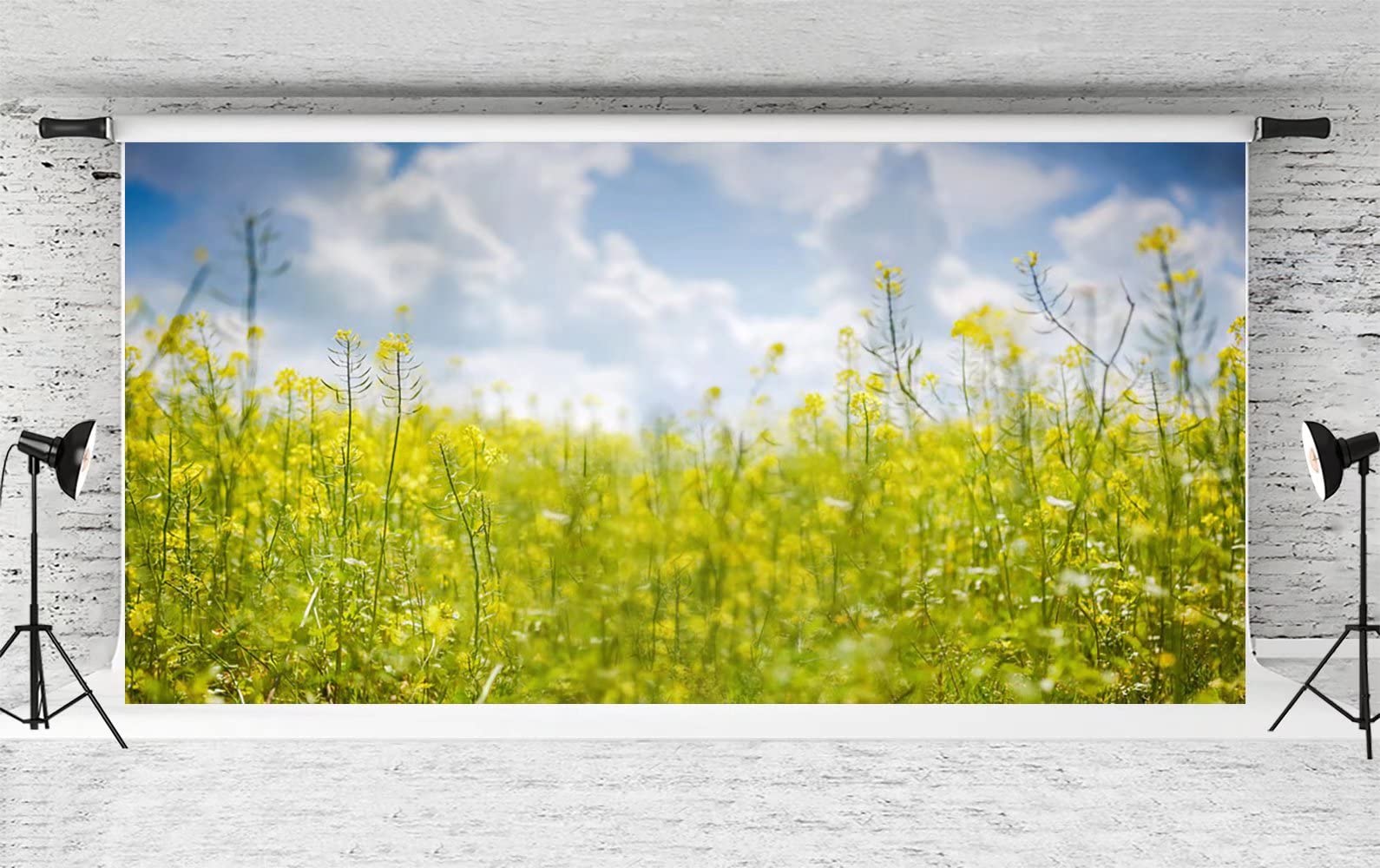 20x10ft Spring Flowers Photography Backdrop - Floral Garden Fabric Background for Newborn Props, Baby Shower, Easter & Spring Portrait Photography
