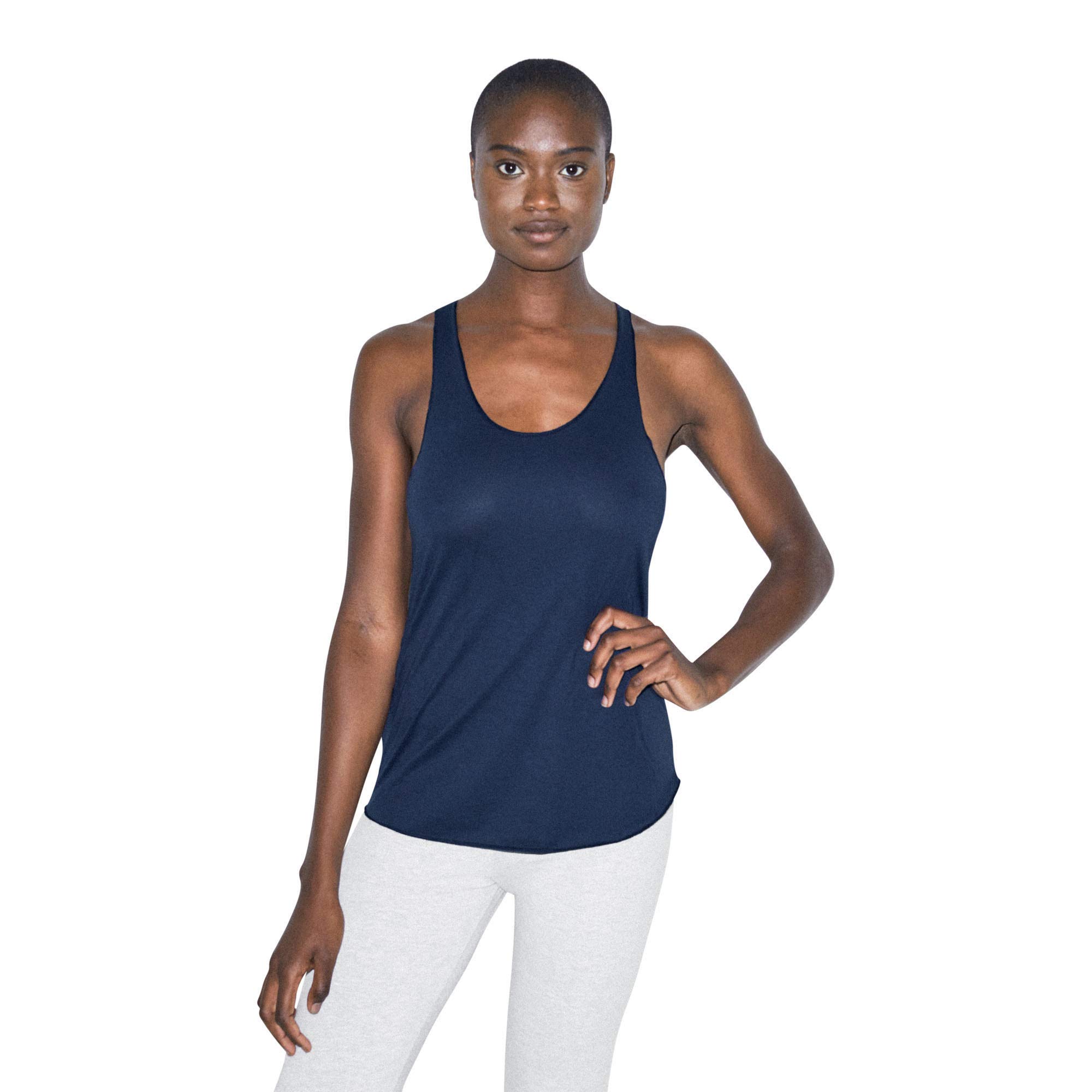 American Apparel Women's 50/50 Sleeveless Racerback Tank Top - Soft Cotton Blend Comfort Fit Workout & Casual Wear for Yoga, Gym, and Everyday Style