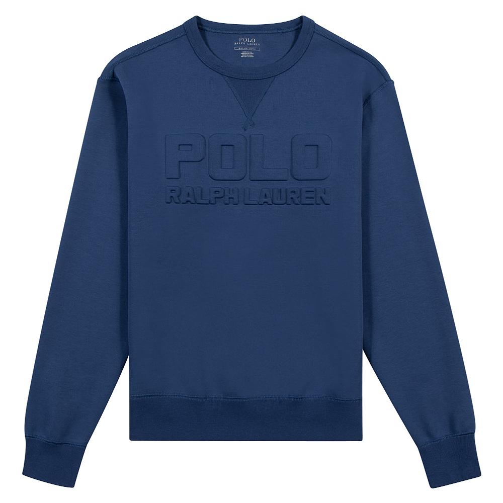 Custom 3D Embroidered Logo Crewneck Sweatshirt - Navy Blue Unisex Pullover for Casual Wear & Street Style Fashion