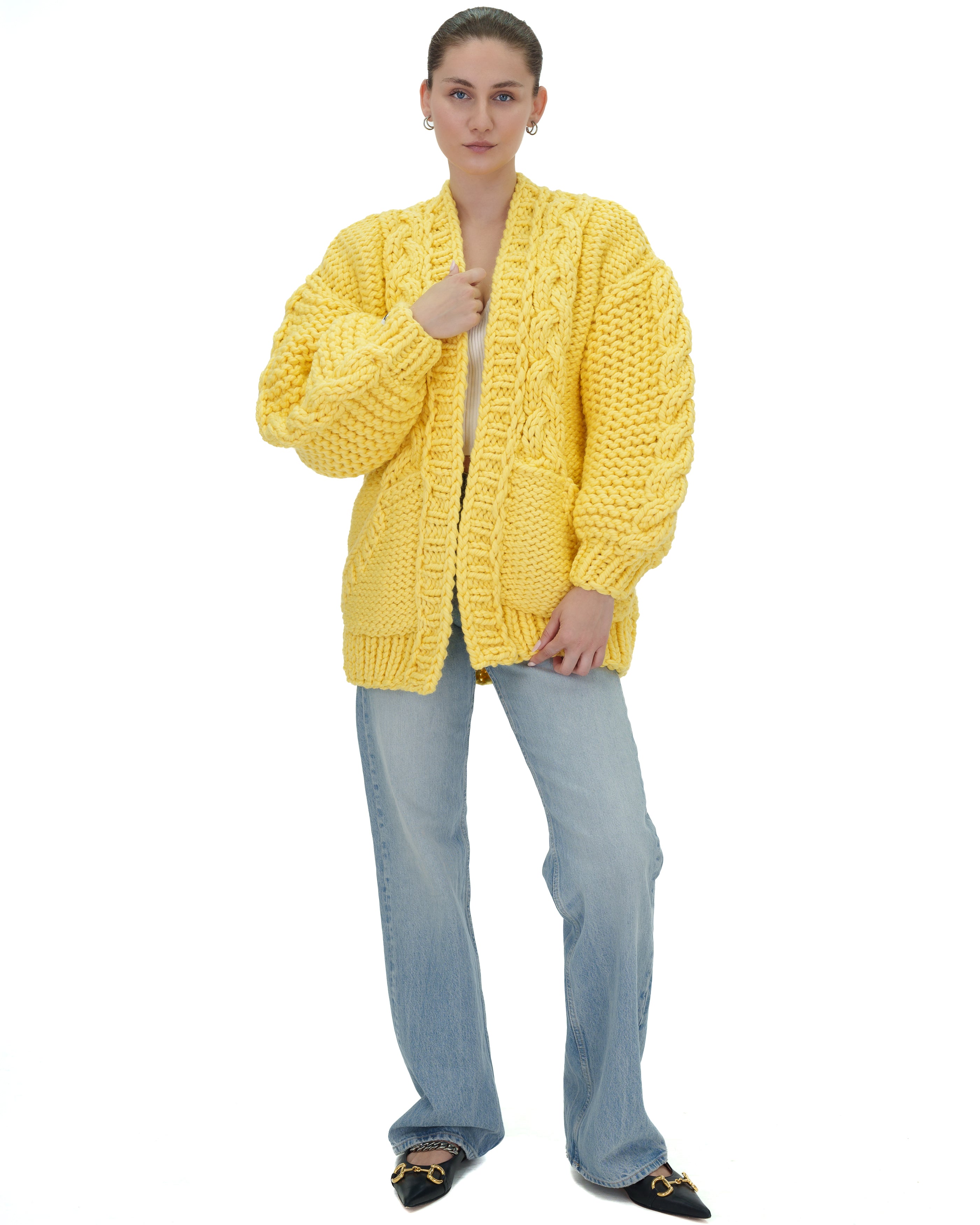 Stylish Braided Pocket Cardigan for Women - Soft Knit Open Front Sweater | Perfect for Fall, Winter & Layering Outfits