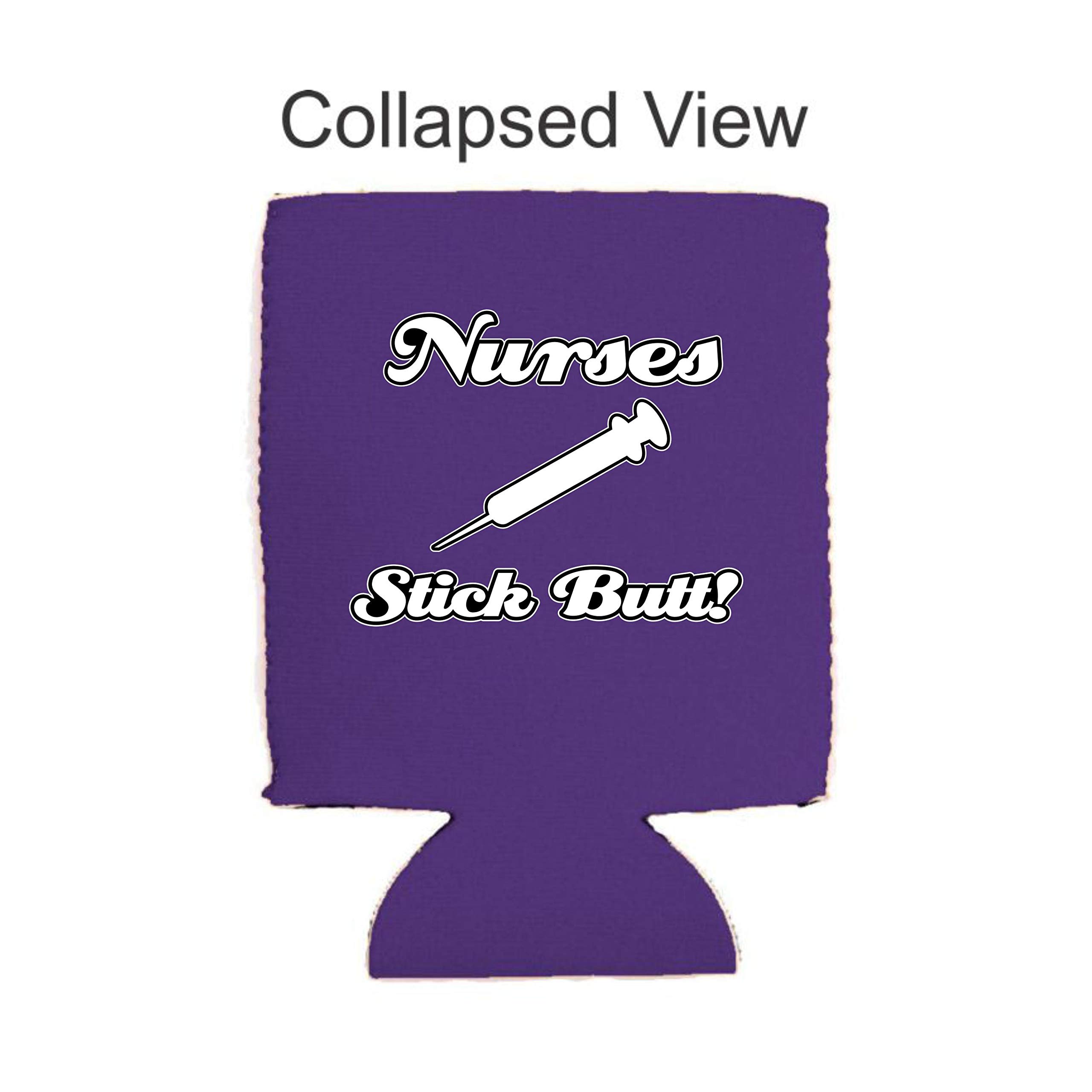 Collapsible Can Coolie for Nurses - Purple Insulated Beer Sleeve (1 Pack) - Perfect for Hospitals, Parties, and Outdoor Events