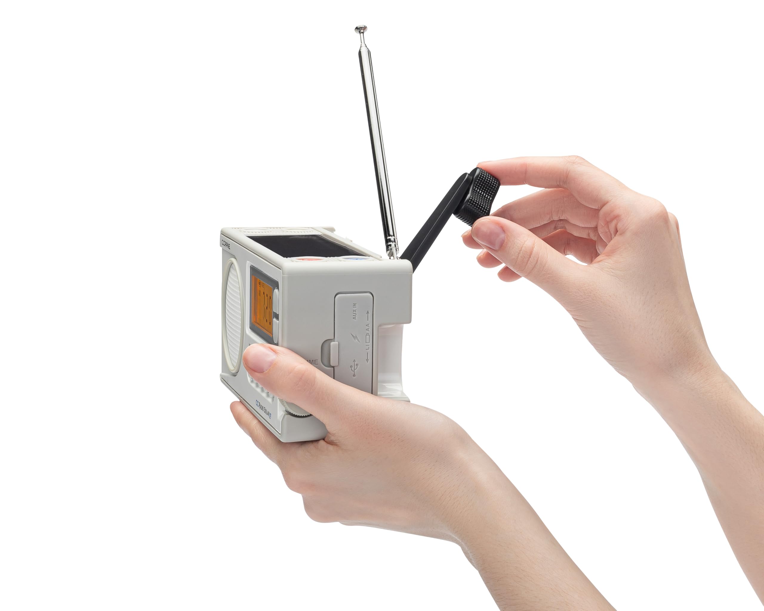 C. Crane CCRadio Solar with Bluetooth, Emergency Crank NOAA Weather AM/FM Radio - Multi-Powered with LED Flashlight & Cellphone Charger - Perfect for Camping, Emergencies & Power Outages
