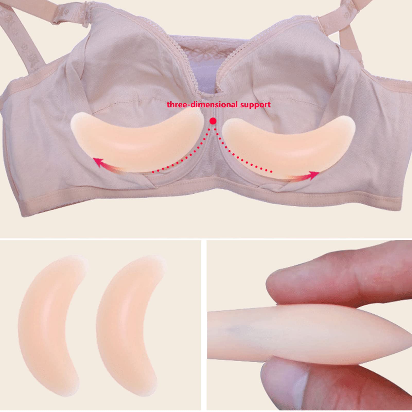 Push Up Silicone Bra Inserts for Bikini & Swimsuit - Thickened Triangle Chest Pads for Natural Lift & Comfort - Perfect for Beach, Pool & Summer Vacations