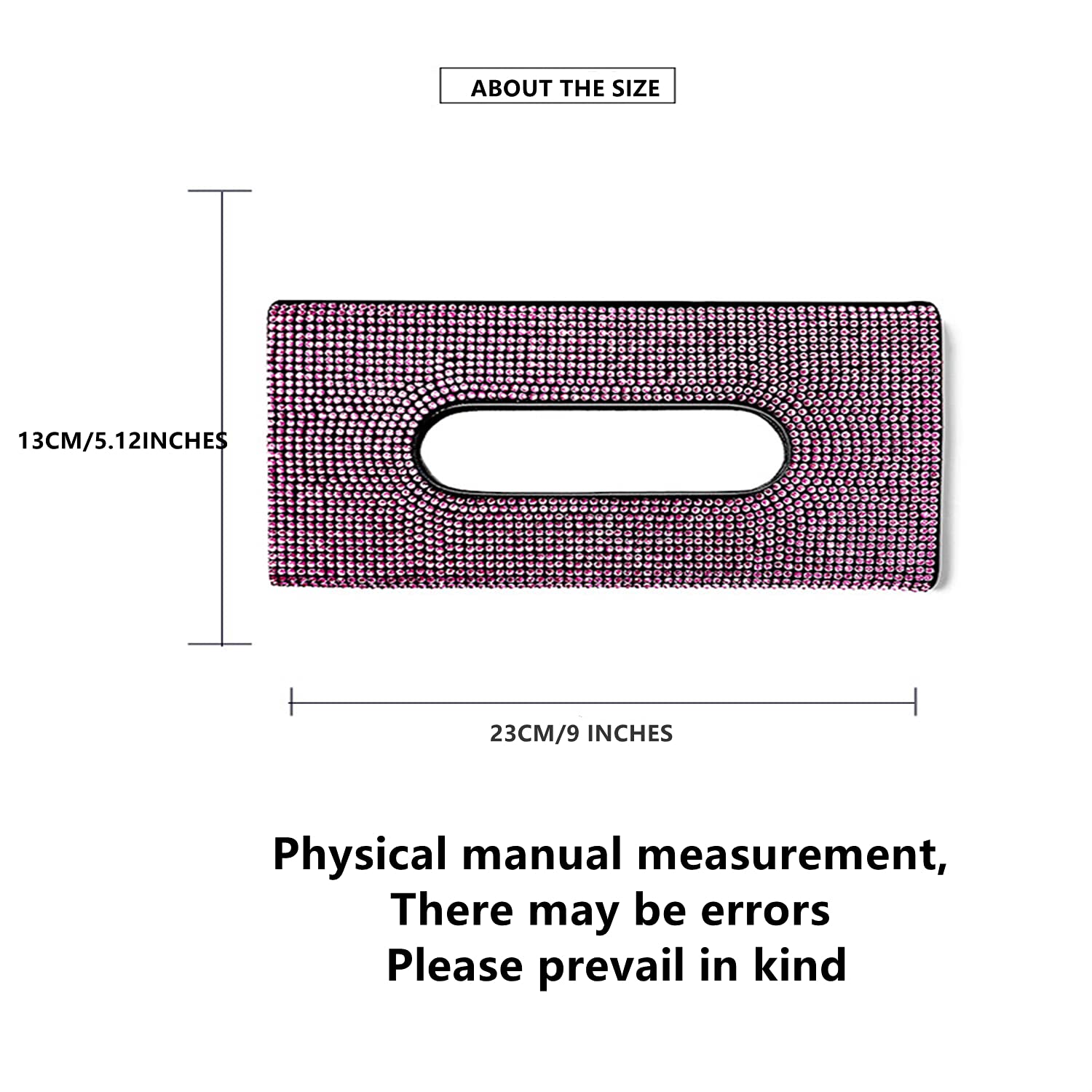 Sparkly Pink Car Sun Visor Tissue Box Holder - Bling Bling Car Accessory for Women | Car Visor & Backseat Tissue Dispenser | Perfect for Road Trips, Commuting & Family Travel