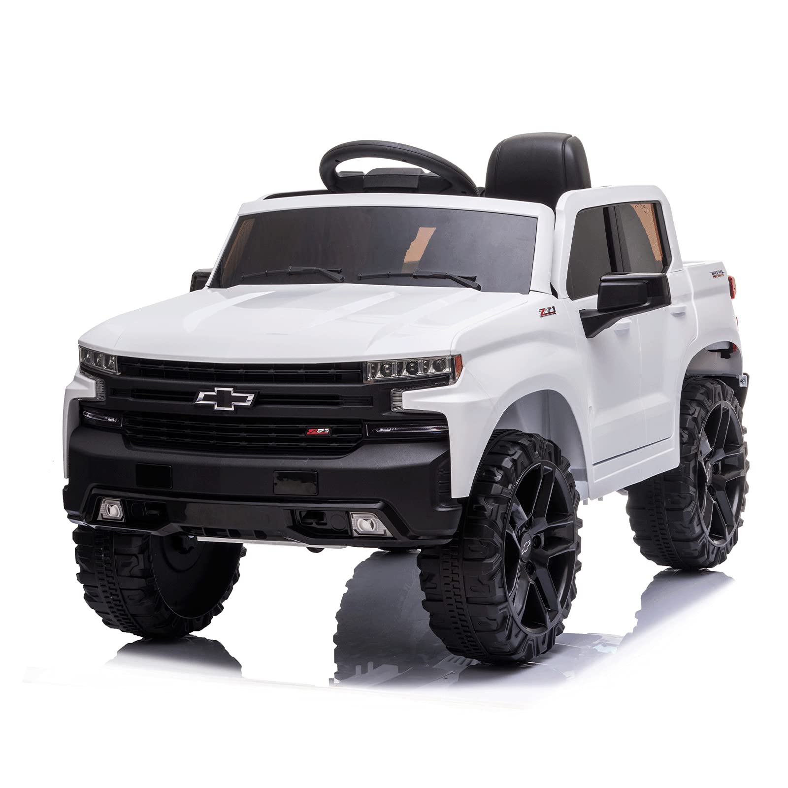 SEGMART 12V Licensed Chevrolet Silverado Trail Boss LT Kids Electric Ride-On Truck - Remote Control, LED Lights & MP3 Player - Perfect for Boys & Girls Ages 3-8 - Indoor & Outdoor Play, Birthday Gifts, Backyard Fun