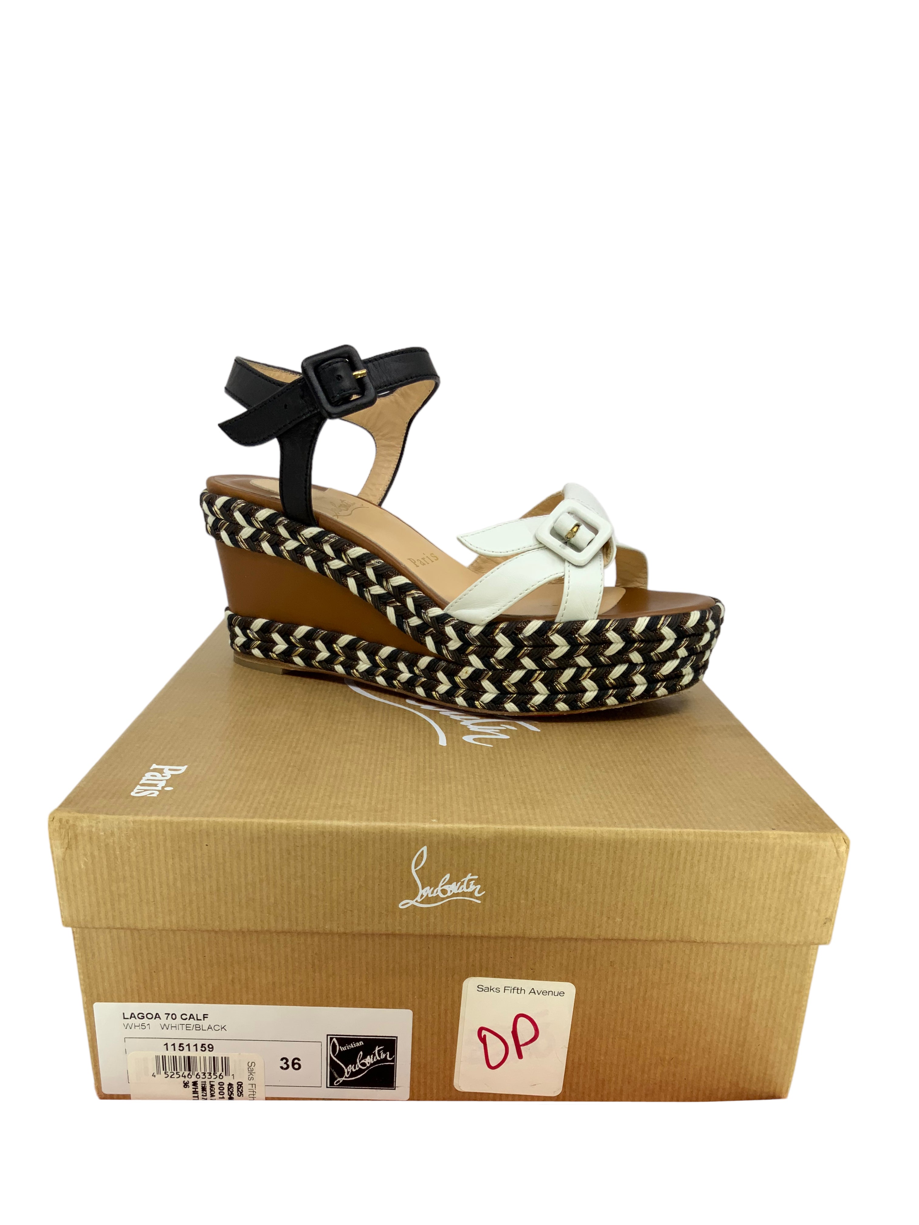 Christian Louboutin Lagoa 70mm Platform Sandals Women's Size 6 - Luxury High Heel Open Toe Shoes for Parties, Weddings & Evening Events