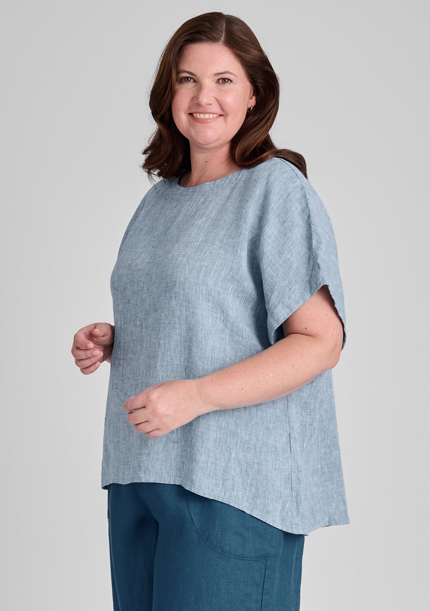 Stylish Back Slit Linen Shirt for Women - Breathable Summer Top with Elegant Design - Perfect for Casual Outings, Beach Trips, and Office Wear