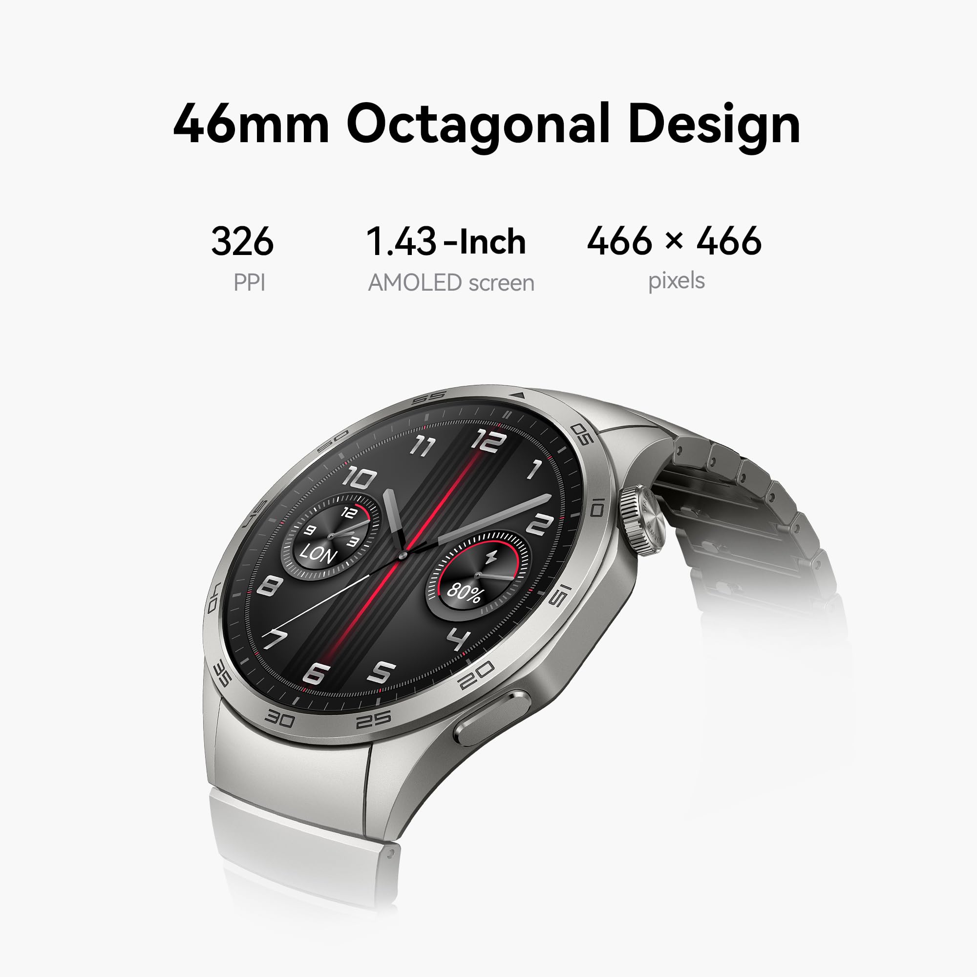 HUAWEI WATCH GT 4 Smart Watch 46MM Black - 2-Week Battery Life, Fitness & Health Tracker, Android/iOS Compatible with FreeBuds SE2 White Wireless Earbuds - Perfect for Running, Gym Workouts & Daily Use
