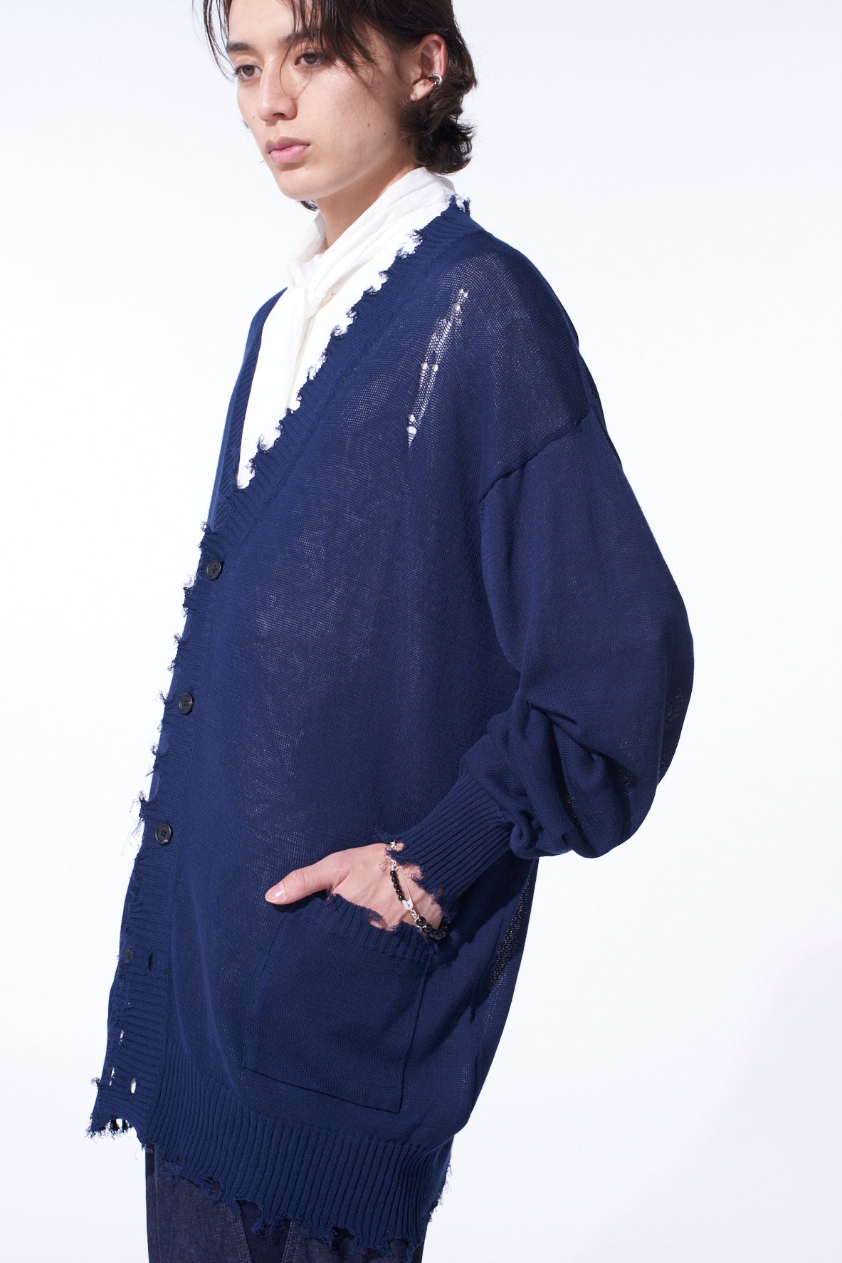 Compact Twist 10g Damaged Knit Cardigan for Women - Lightweight Layering Sweater for Fall & Winter | Casual, Office & Date Night Outfits
