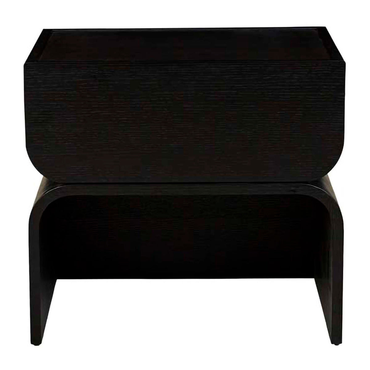 Artie Arc Marble Bedside Table - Modern Nightstand with Marble Top & Wooden Legs for Bedroom, Living Room, or Office - Perfect for Storing Books, Lamps & Bedroom Essentials