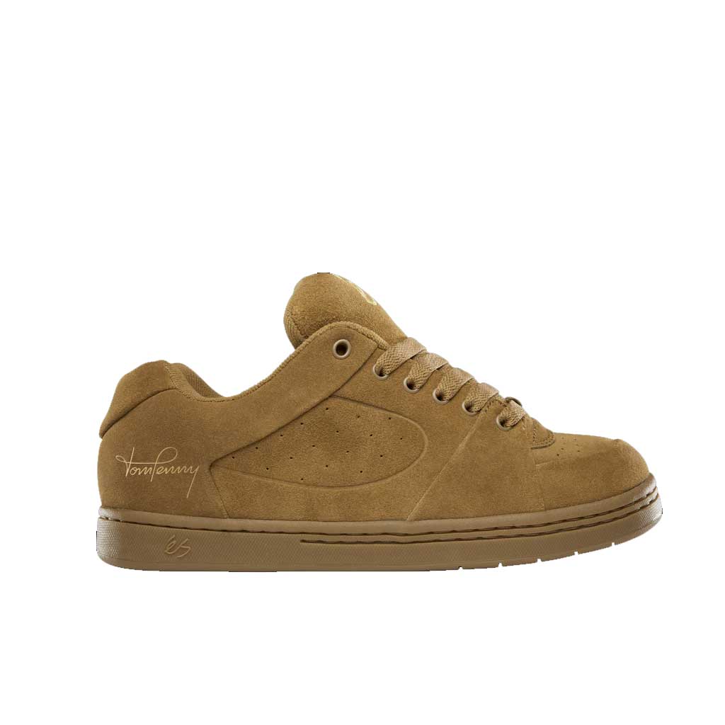 eS Accel OG Penny RS Skate Shoes - Brown/Gum Color for Men's Retro Skateboarding & Casual Streetwear