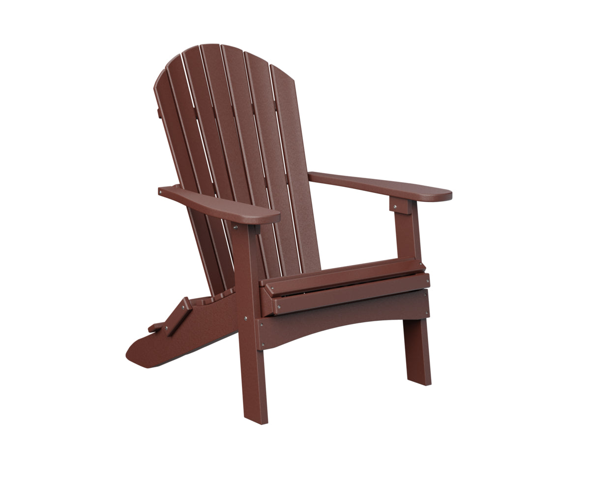 Berlin Gardens ComfoBack Folding Adirondack Chair - Outdoor Patio Furniture for Deck, Poolside & Garden Relaxation