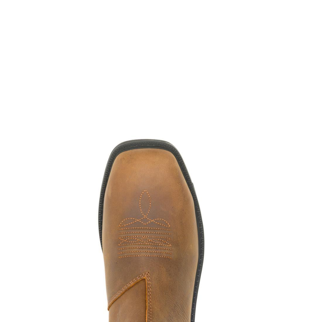 Premium Rancher Level Steel Toe Chelsea Work Boots for Men - Sudan Brown Leather Safety Shoes - Ideal for Construction, Farming & Outdoor Work