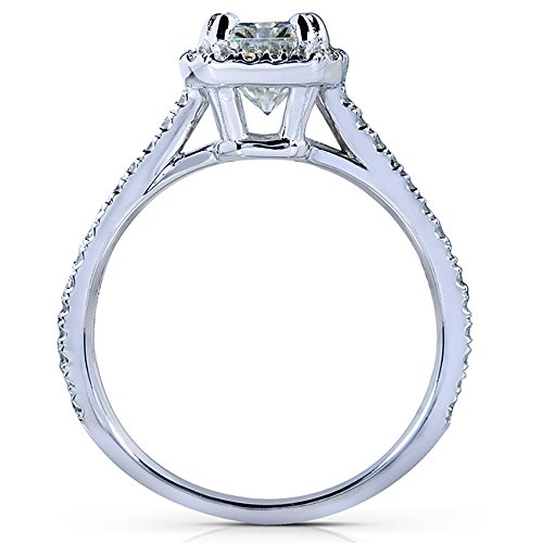 Kobelli Radiant-Cut Moissanite Engagement Ring 1.2 Carat (1 2/5 CTW) 14K White Gold - Perfect for Proposals, Weddings & Anniversary Gifts