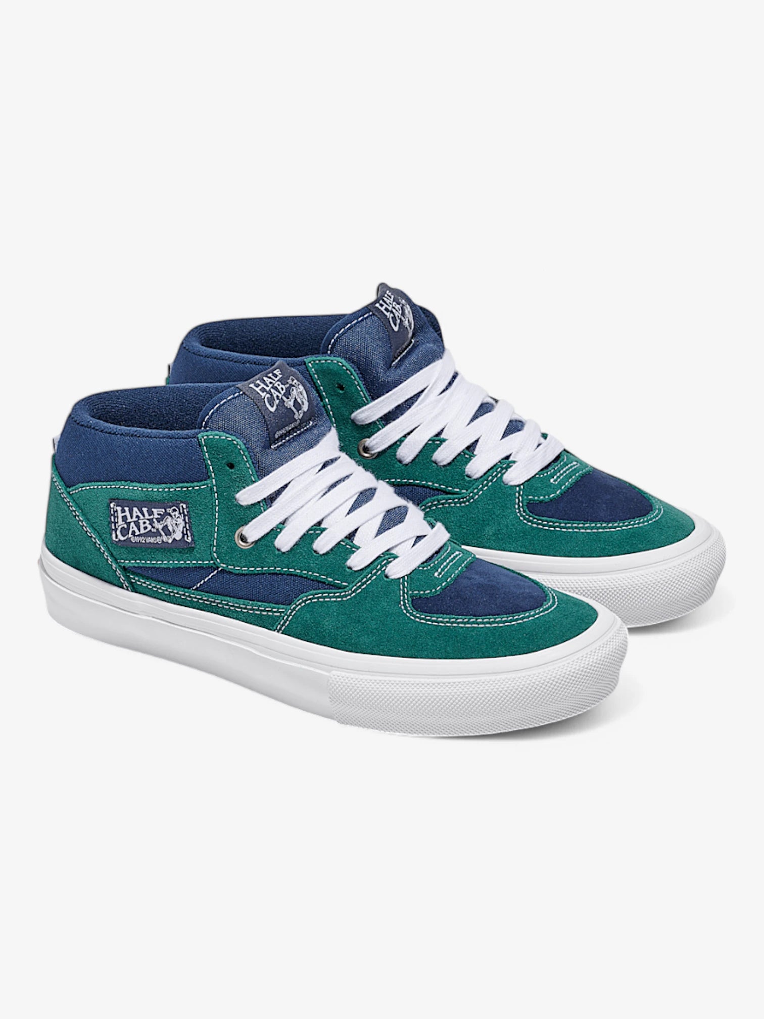 Vans Skate Half Cab Sneakers - Blue & Green Skateboarding Shoes for Men & Women | Perfect for Street Skating, Casual Wear & Urban Fashion
