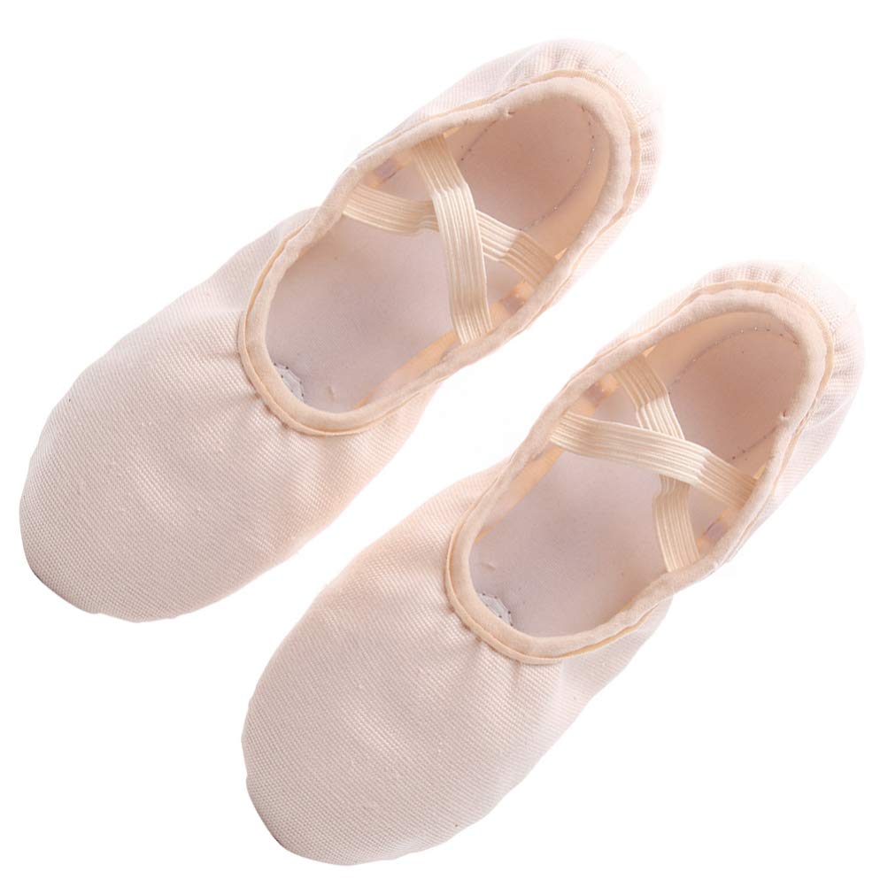 EXCEART Toddler Ballet Shoes - Genuine Leather Full Sole Dance Slippers for Ballet, Yoga & Practice | Pink Ballet Shoes for Women & Girls (Size 42) | Perfect for Dance Classes, Recitals & Home Practice