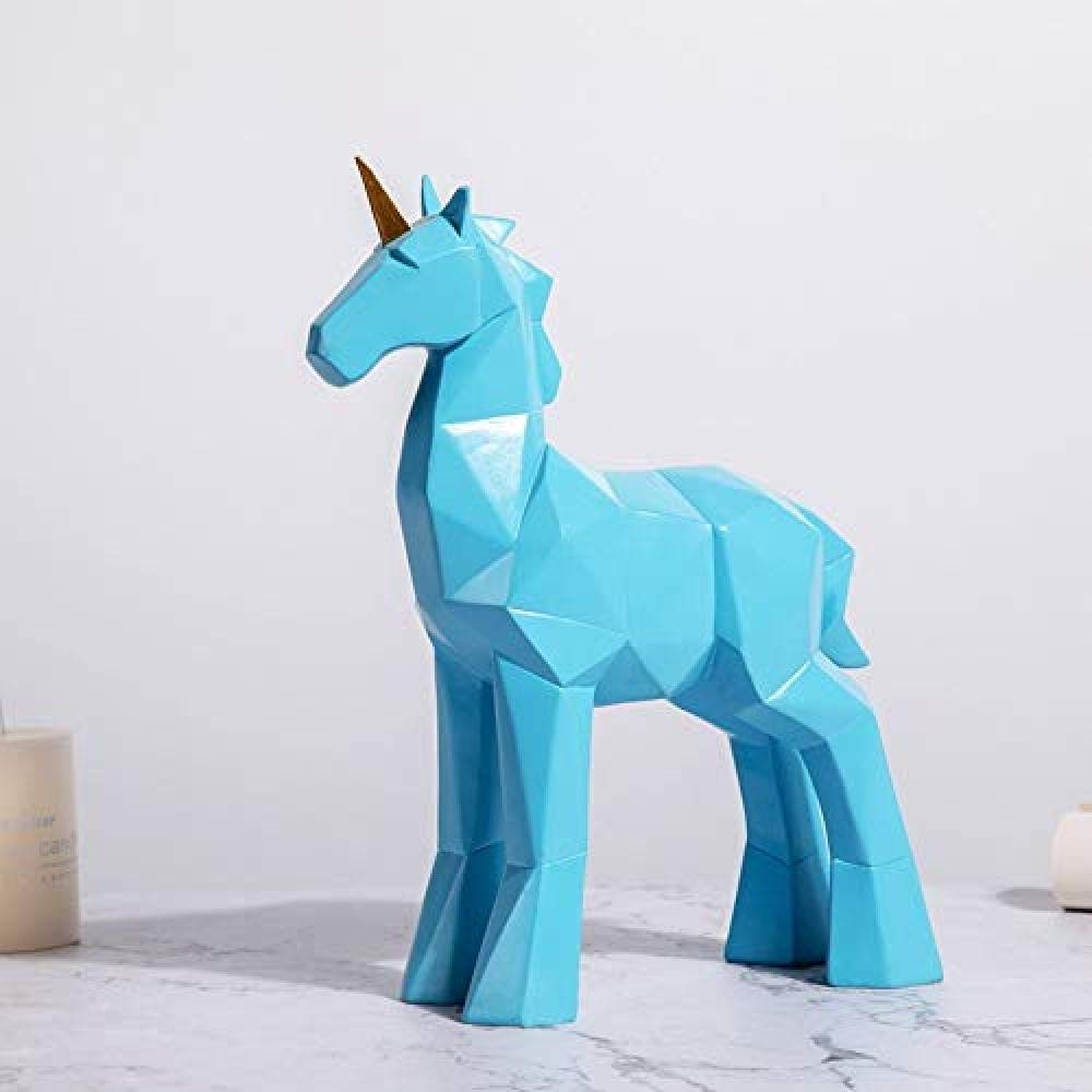 3D Unicorn Statue - Handmade Abstract Animal Sculpture for Home Decor, Bookshelf & Living Room Collection | Perfect for Gift, Office Desk Decor & Fantasy Themed Room