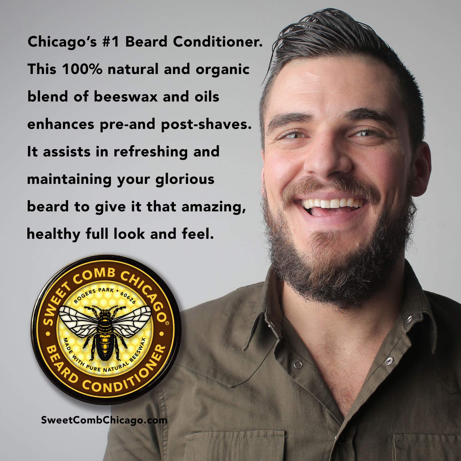 Premium Beeswax Beard Conditioner for Men - Strong Hold Wax to Strengthen & Soften Beards & Mustaches - Natural Leave-In Conditioner for Daily Grooming & Styling - Perfect for Workouts, Outdoor Activities & Special Occasions