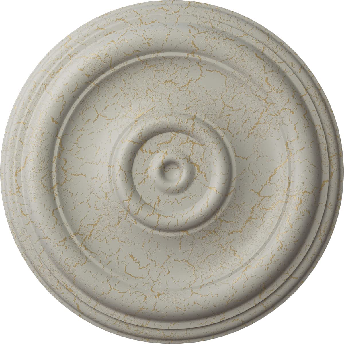 Ekena Millwork CM12TRPCC 12-Inch Traditional Ceiling Medallion - Hand-Painted Pot of Cream Crackle Finish, 1-Inch Projection (Fits Canopies up to 2 3/4