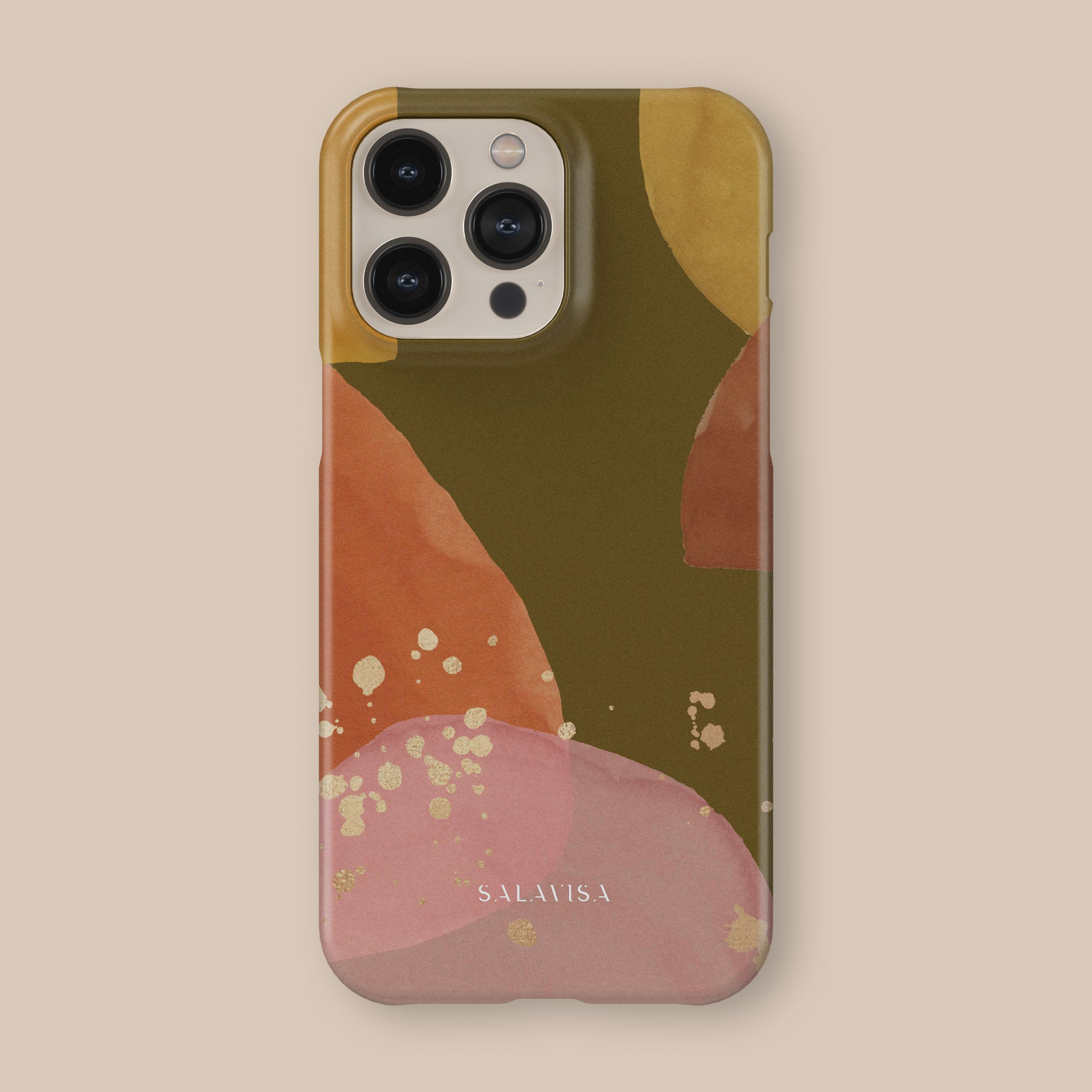 Olive Zen Watercolor Phone Case - Artistic Floral Design, Slim Protective Cover for iPhone & Samsung - Perfect for Everyday Use, Travel & Gifting