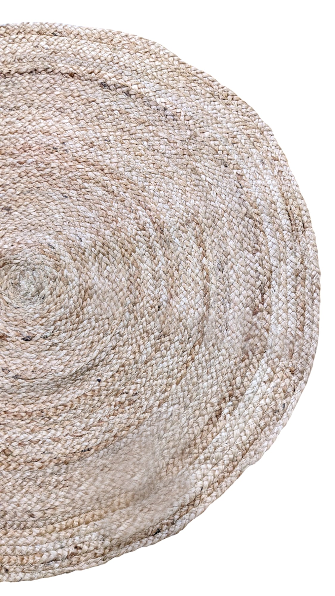Ardor Natural Jute Rug 2.7x2.7 Feet - Handwoven Eco-Friendly Area Rug for Living Room, Bedroom & Boho Home Decor