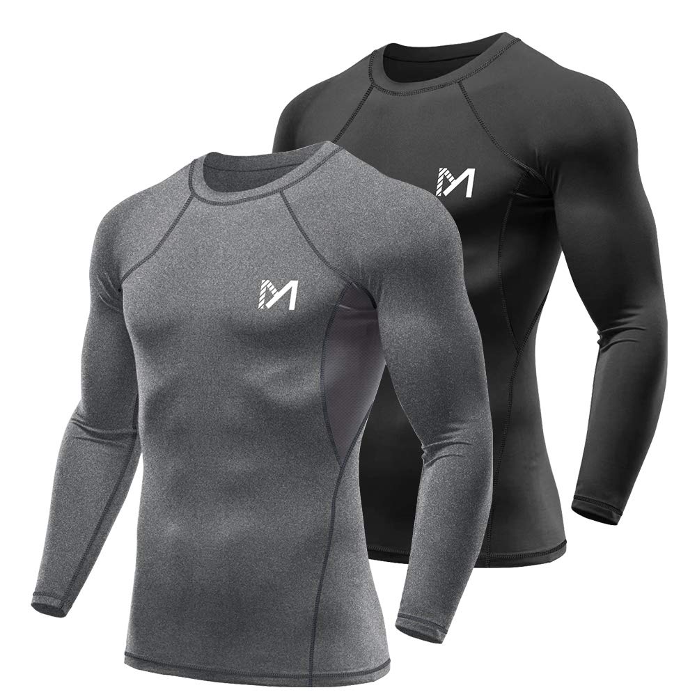 Men's Compression Long Sleeve Workout Shirt - Moisture Wicking Athletic Top for Running, Gym & Training - Performance Baselayer for Cold Weather & Active Sports