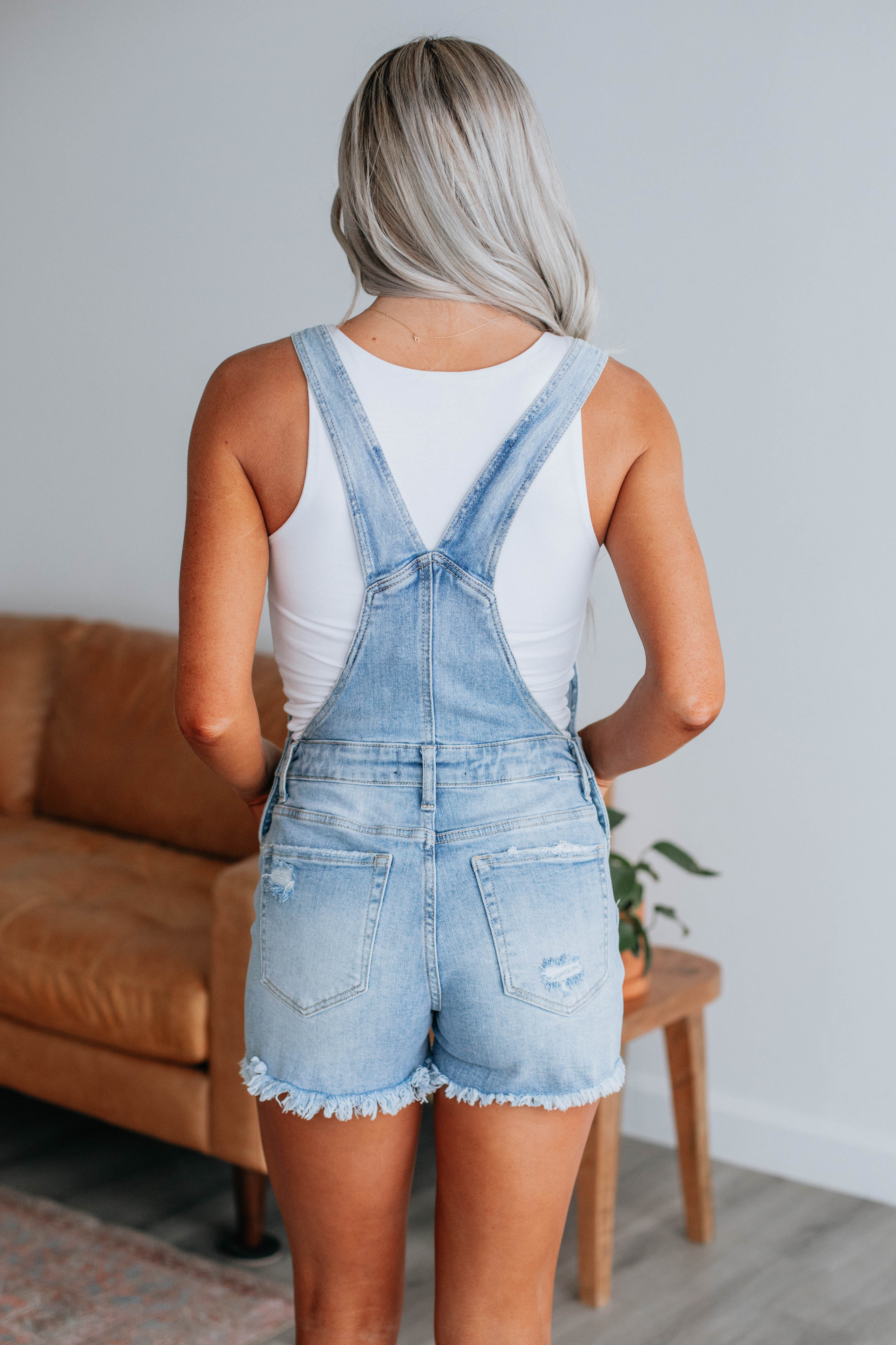 Gemini Risen Women's Light Wash Denim Short Overalls - Casual Summer Outfit for Women | Perfect for Beach, Picnic, and Street Style Fashion