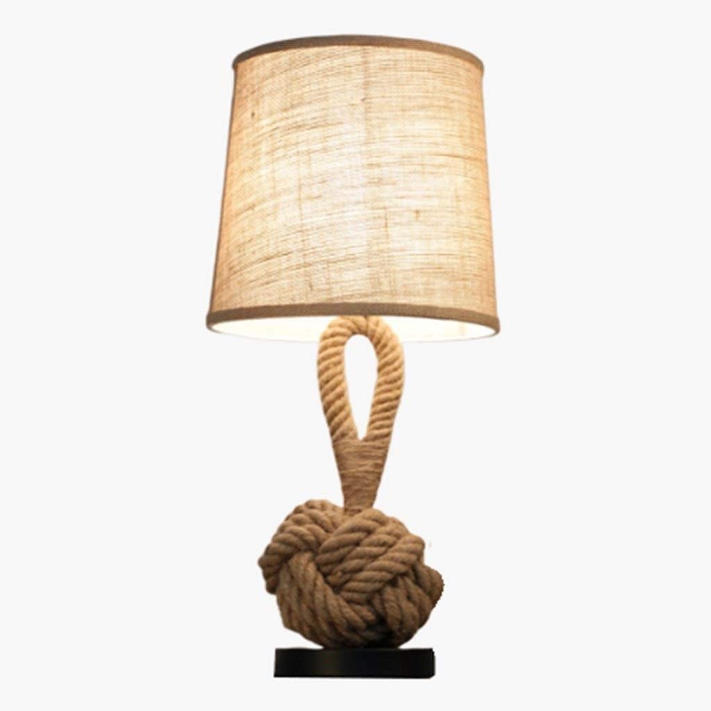Vintage Hemp Rope Table Lamp - 23.6