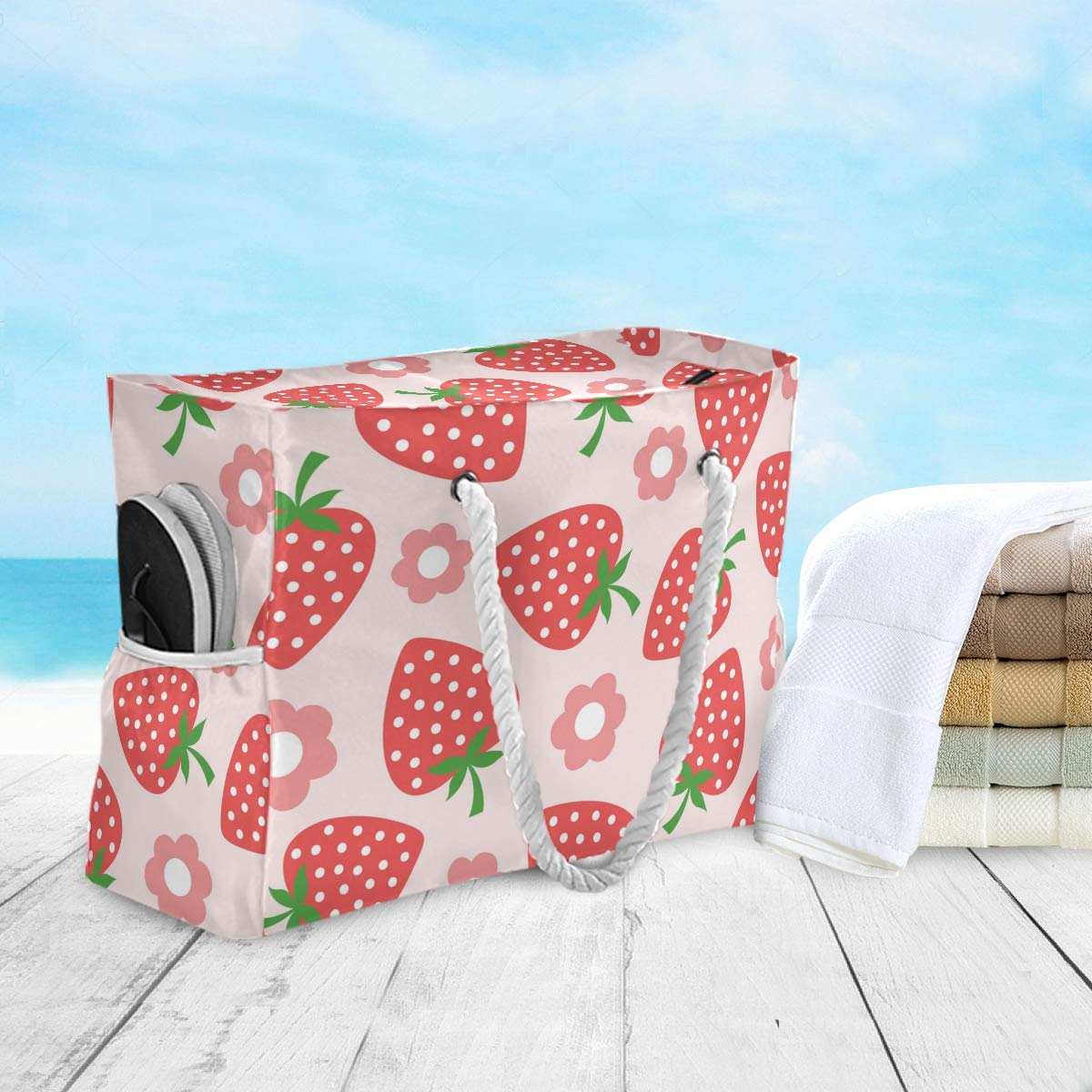 Senya Large Canvas Beach Tote Bag - Water Resistant Shoulder Bag for Women, Gym, Travel & Daily Use | Perfect for Pool, Beach Outings, Shopping & Work Commute