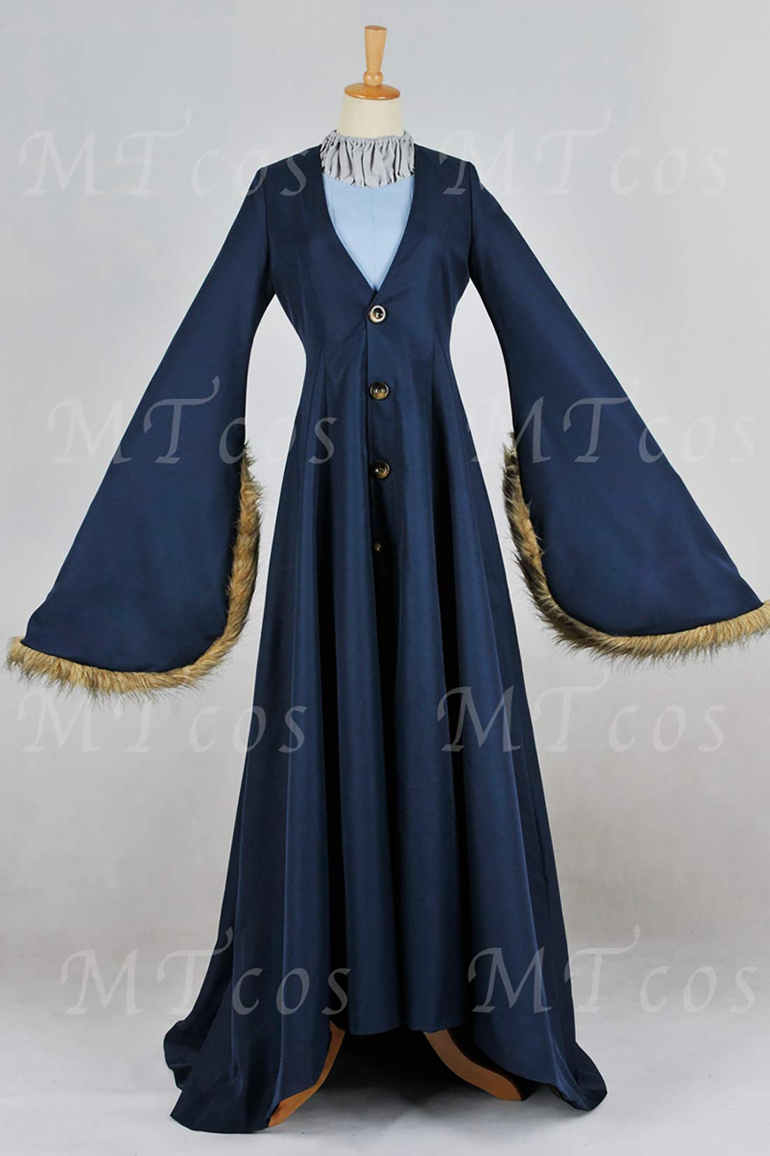 Game of Thrones Catelyn Stark Cosplay Costume - Medieval Fantasy Dress with Trench Outfit & Skirt for Halloween, Comic Con, and Themed Parties