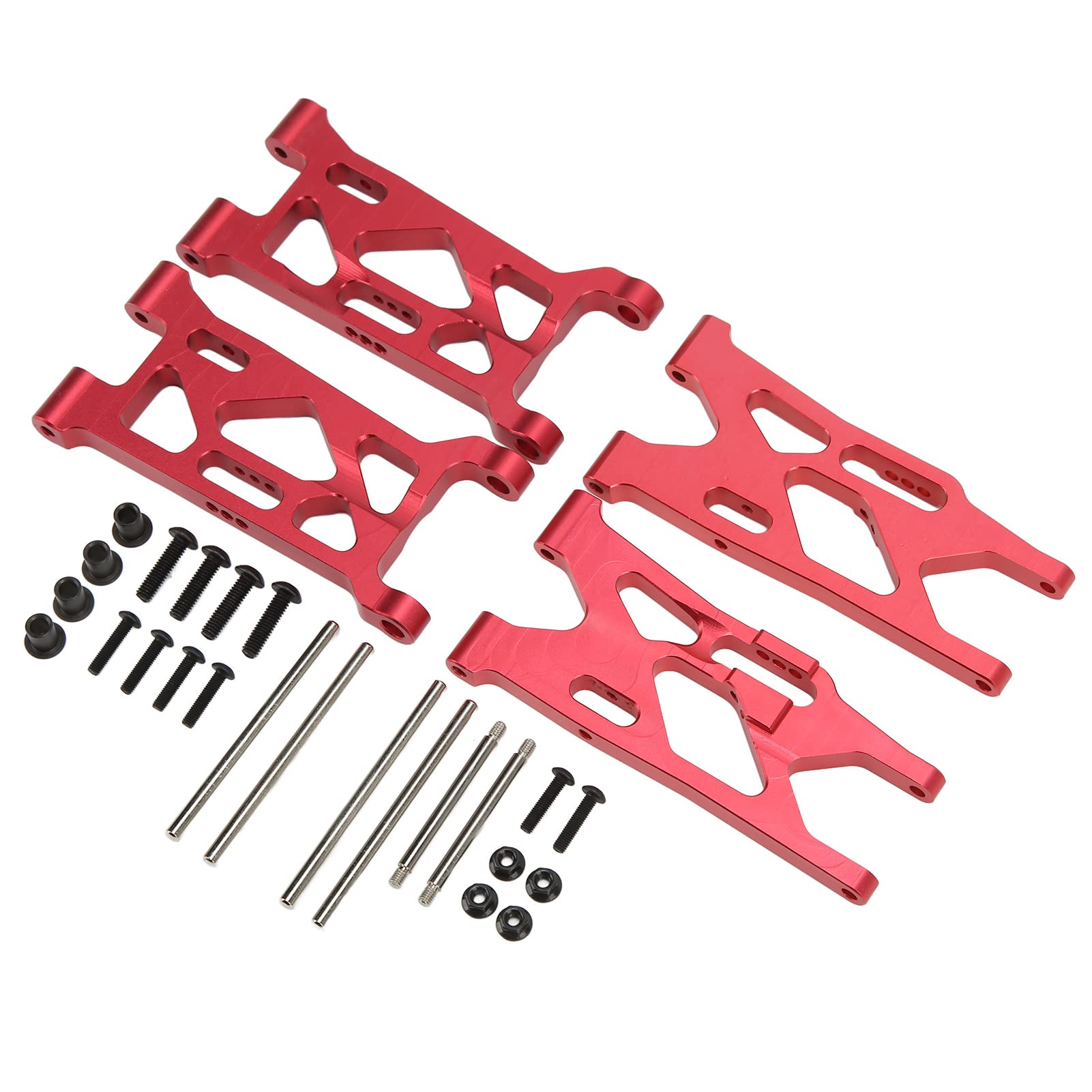 High Precision CNC Machined RC Front & Rear Lower Suspension Arms for LOSI Lasernut U4 1/10 Scale RC Car - Durable Replacement Parts (Red) | Perfect for Off-Road Racing, Bashing & RC Car Upgrades