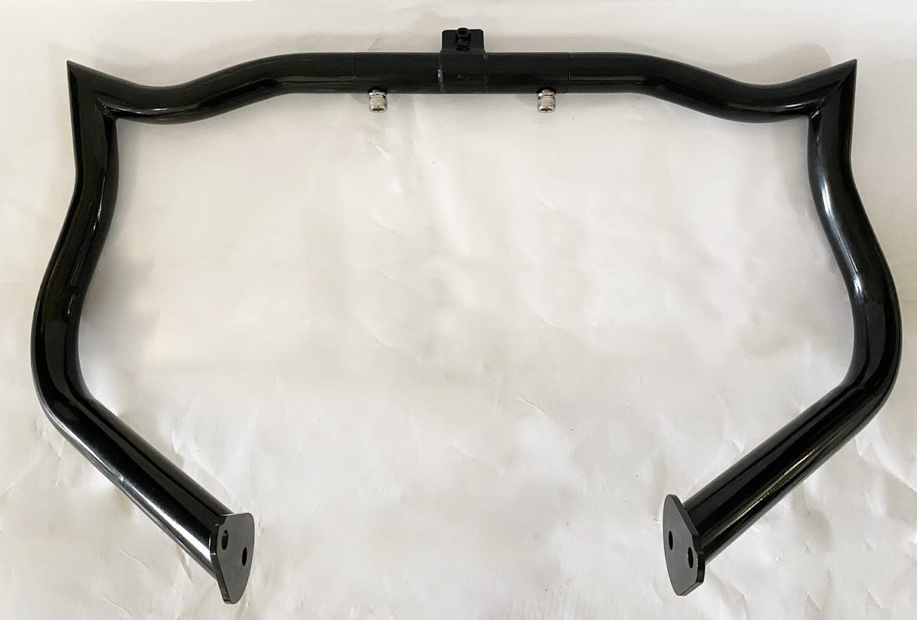 **Harley Touring Crash Bar Engine Guard - CL2-9R Black with Bolts for Road King, Street Glide, Ultra Classic (1998-2008) | 1.5