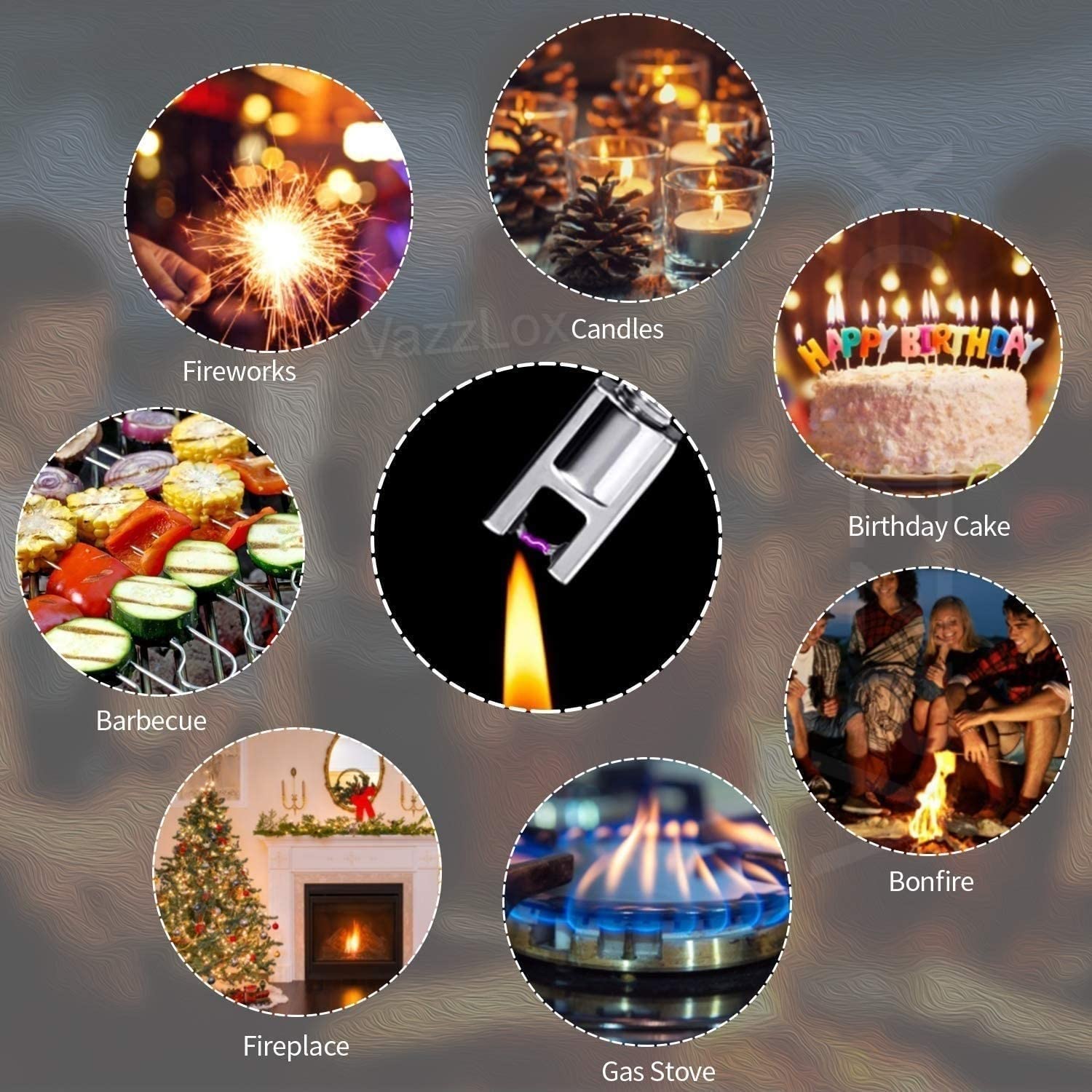 DISONE Electric Plasma Candle Lighter - USB Rechargeable Windproof Arc Lighter with Zinc Alloy Core, Modern Black Design - Perfect for Camping, Home Use, Gifts & Outdoor Activities