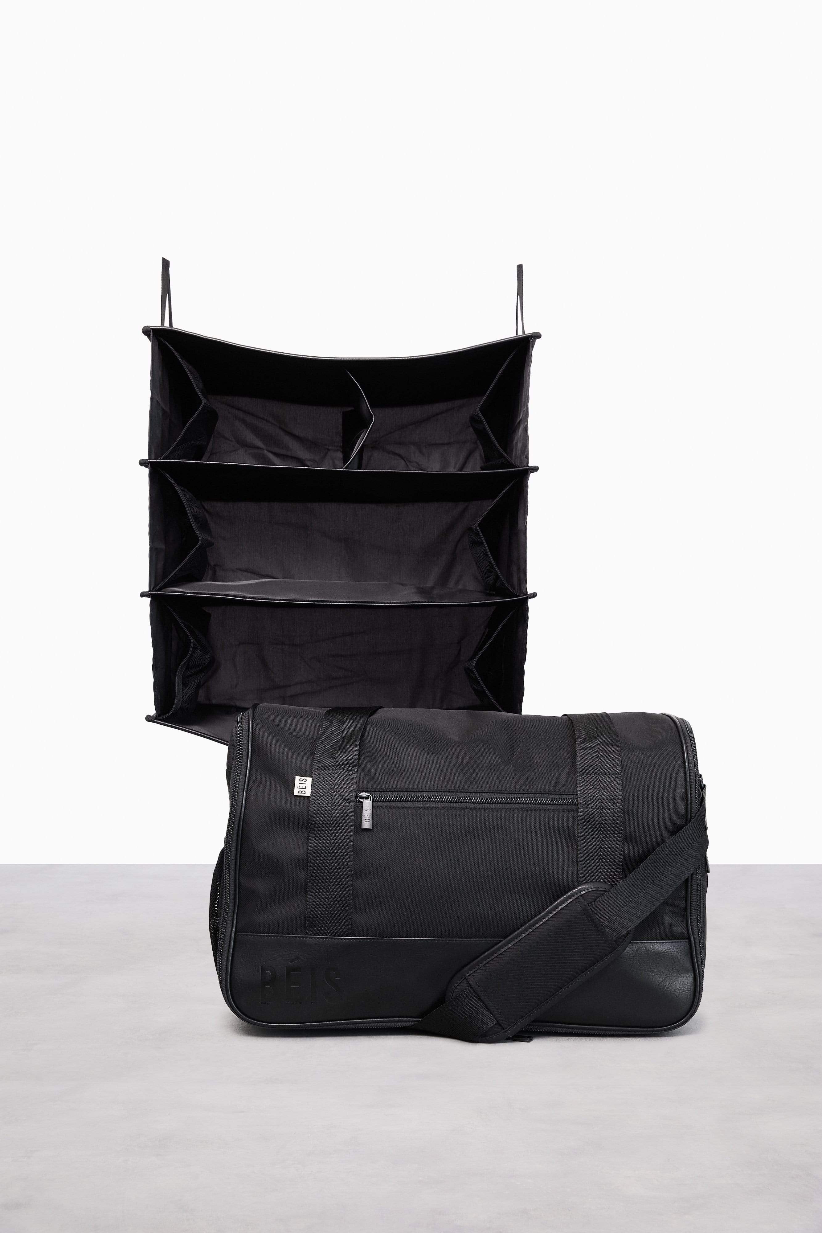 Premium Black Hanging Duffle Bag - Waterproof Travel Duffel with Shoulder Strap for Gym, Workout, Weekend Trips & Outdoor Adventures