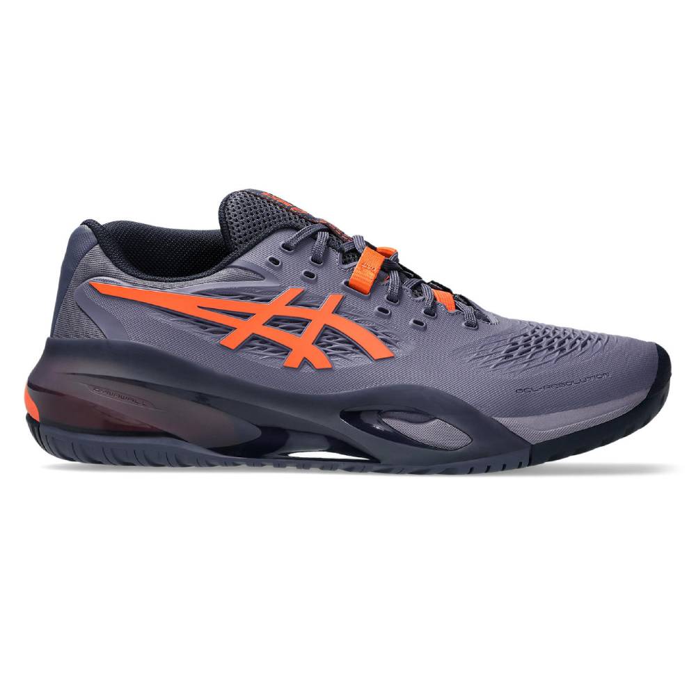 ASICS Gel Resolution X Men's Tennis Shoes - Lightweight Performance Court Shoes for Men (Grey Purple/Nova Orange) - Perfect for Competitive Tennis Matches & Training Sessions