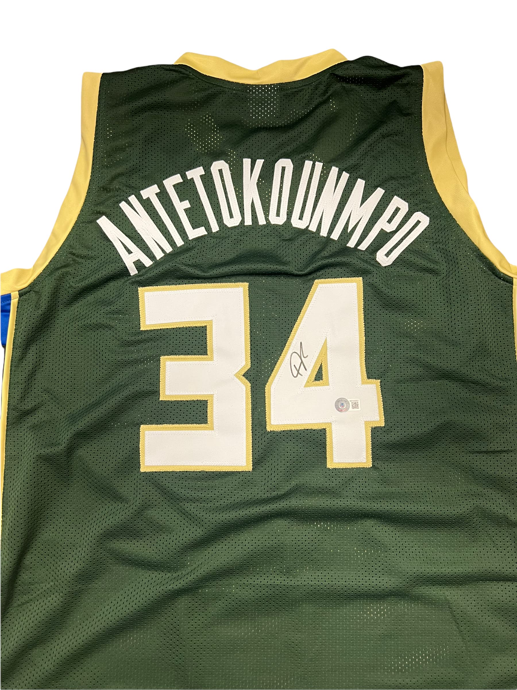 Giannis Antetokounmpo Milwaukee Bucks Signed Autograph Jersey - Green Greek Freak Edition - Beckett Certified - Perfect for NBA Collectors, Sports Memorabilia Fans & Gift for Basketball Enthusiasts