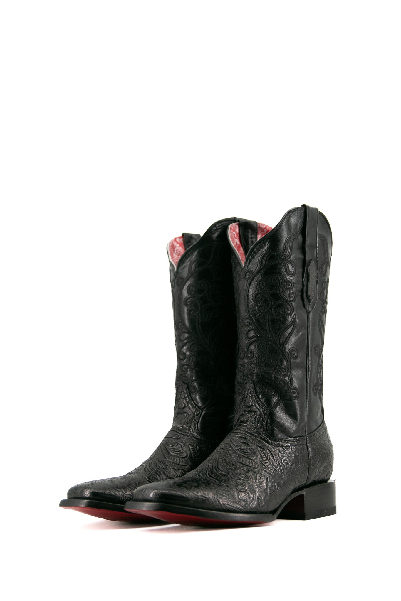 Tamaya Square Toe Red Bottom Cowgirl Boots for Women - Western Fashion Ankle Booties with Block Heel | Perfect for Country Concerts, Rodeos & Night Out