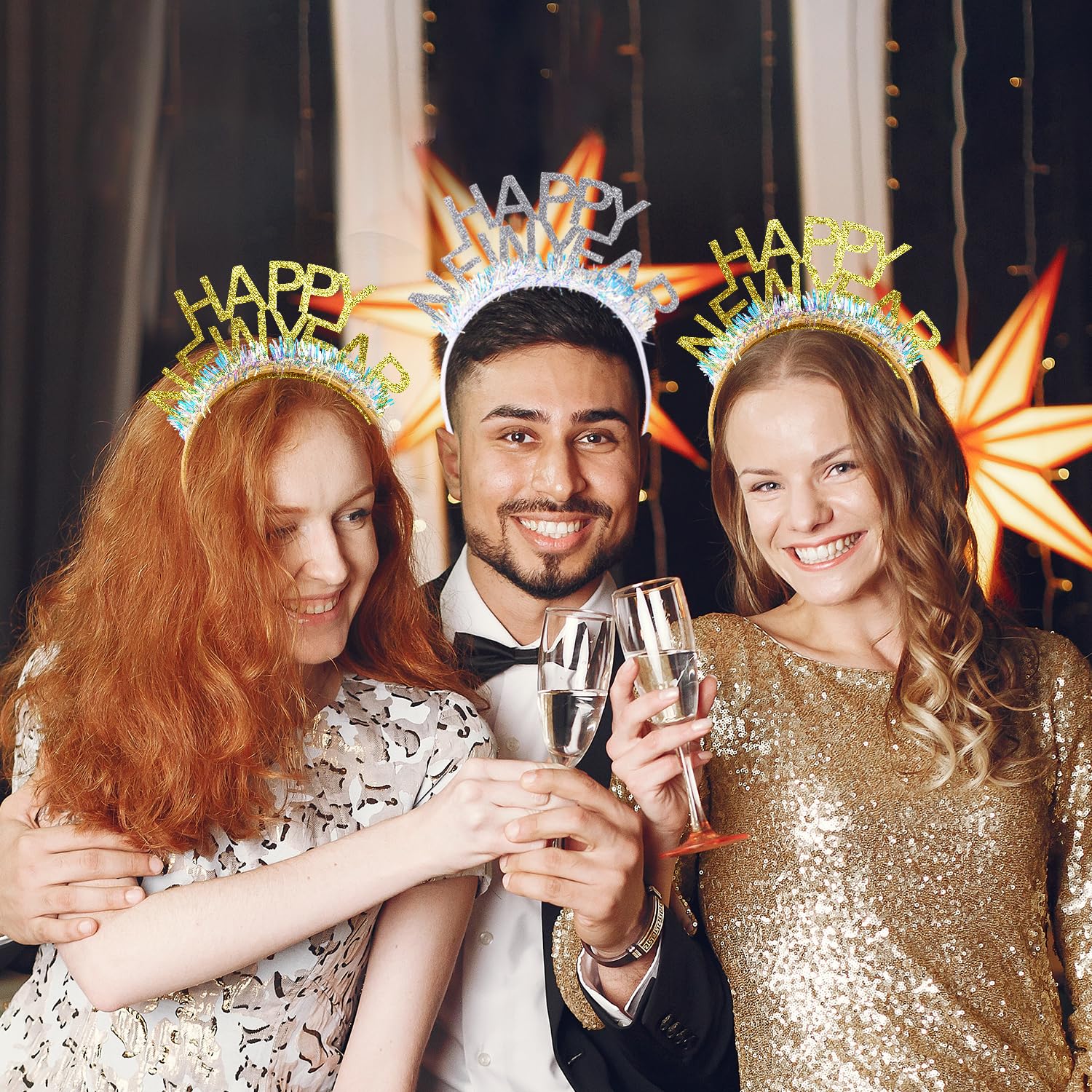 2025 New Year's Eve Headband for Women - Sparkling NYE Party Tiara & Headpiece for Celebrations, Countdowns & Festive Gatherings