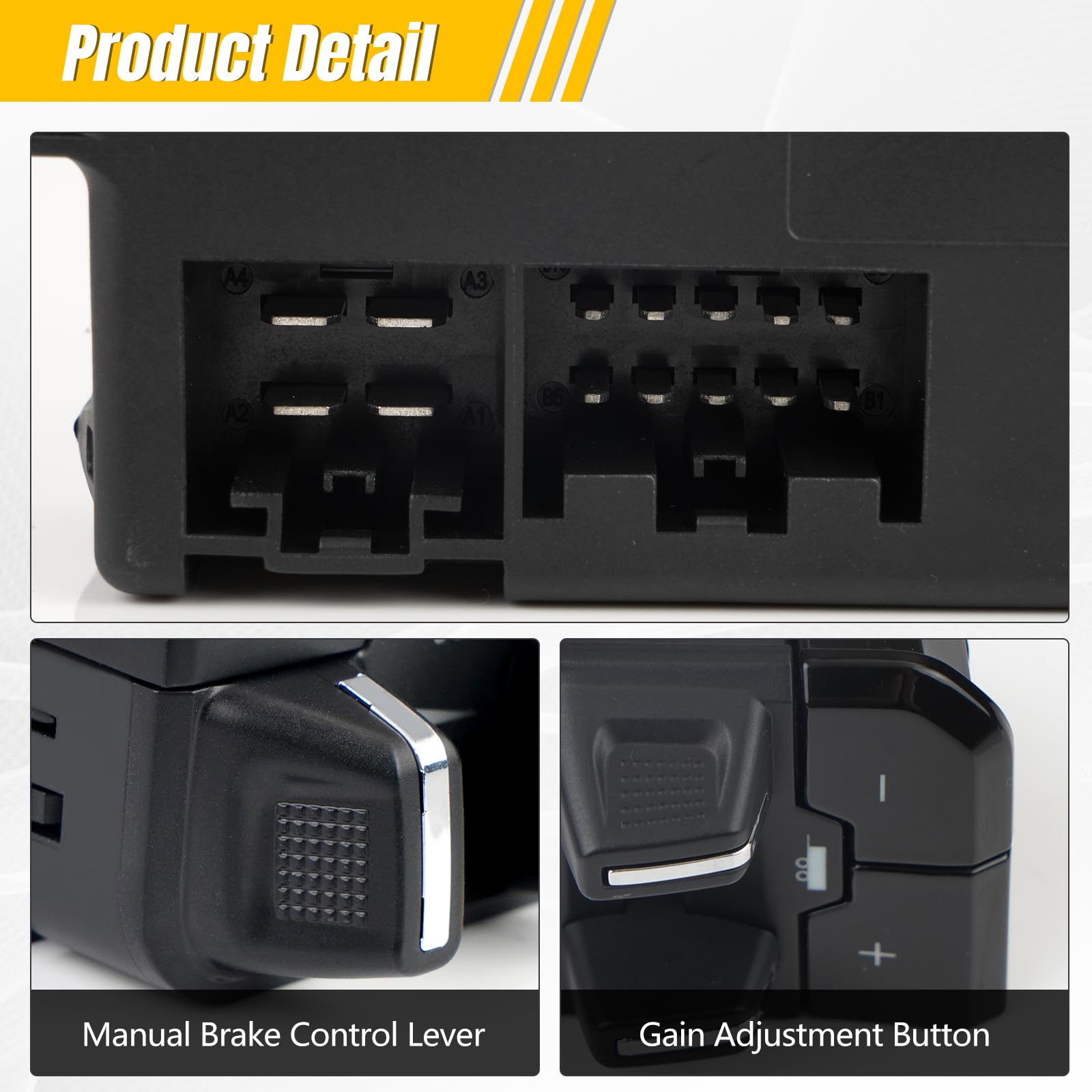BHB Trailer Brake Control Module Switch Kit for Dodge Ram 1500 DT (2019-2023) - In-Dash Trailer Brake Controller Replacement for 82215278, 82215278AE, 82215278AD, 82215278AC - Perfect for Towing & Hauling Trailers Safely